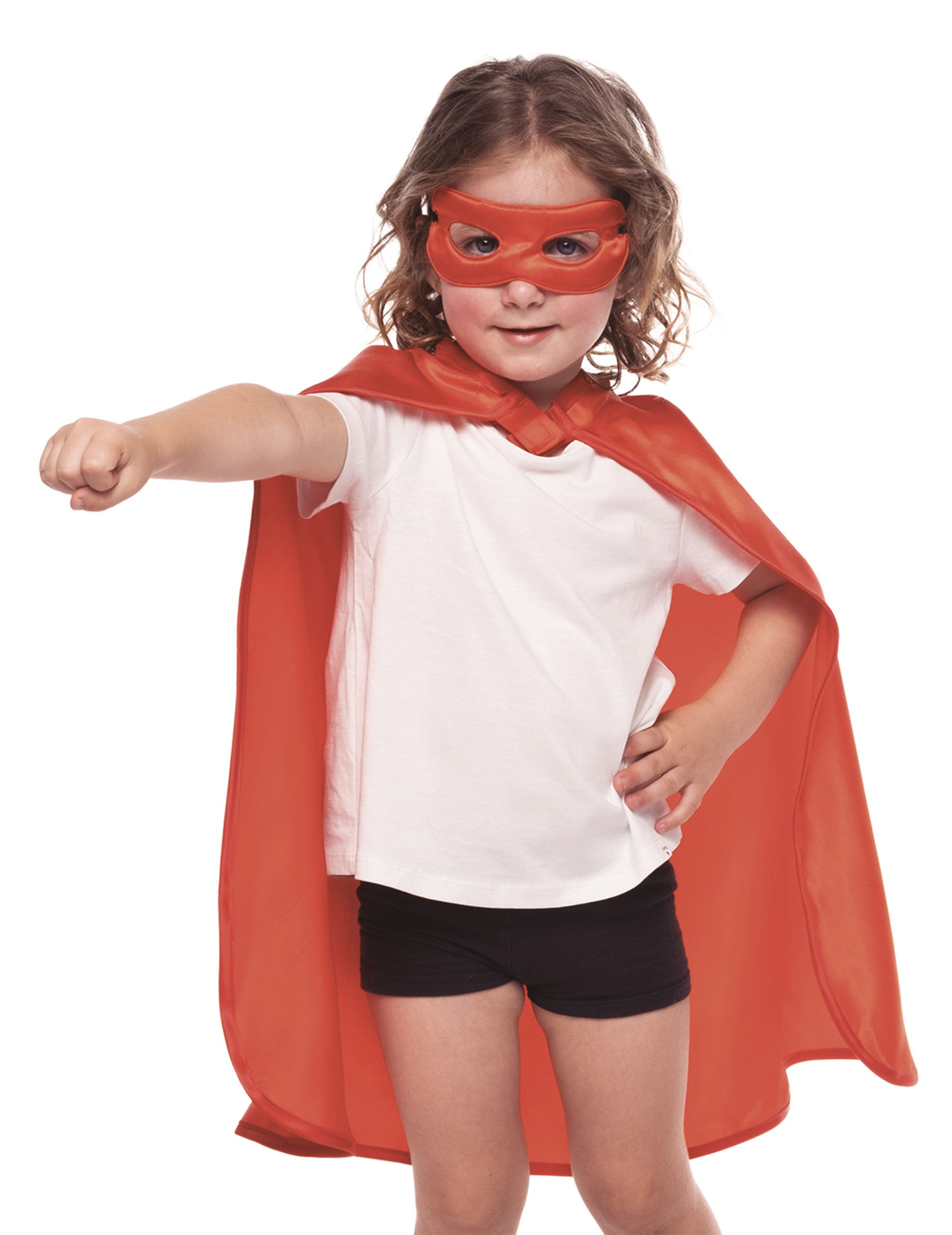 Kit cape et masque de super-héros rouge enfant