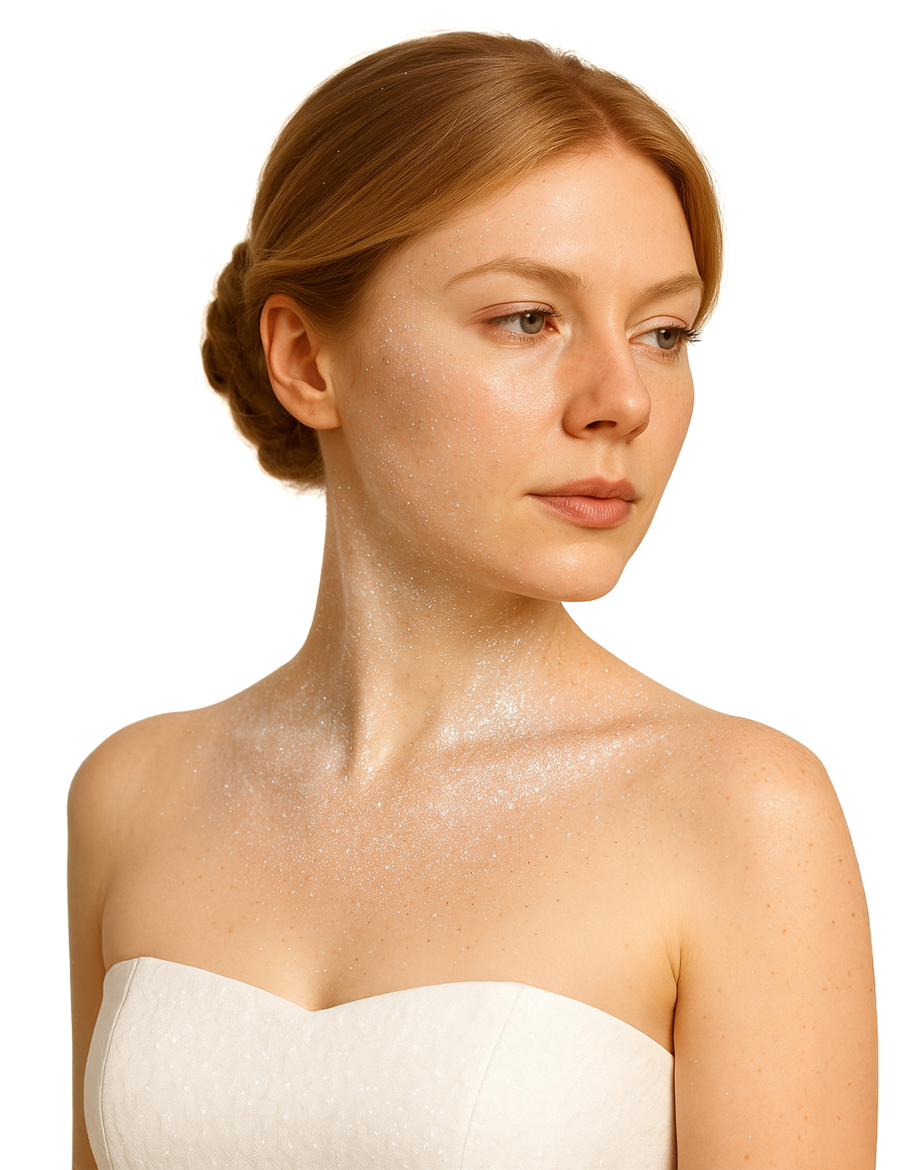 Spray pour le corps à paillettes blanc 75 ml