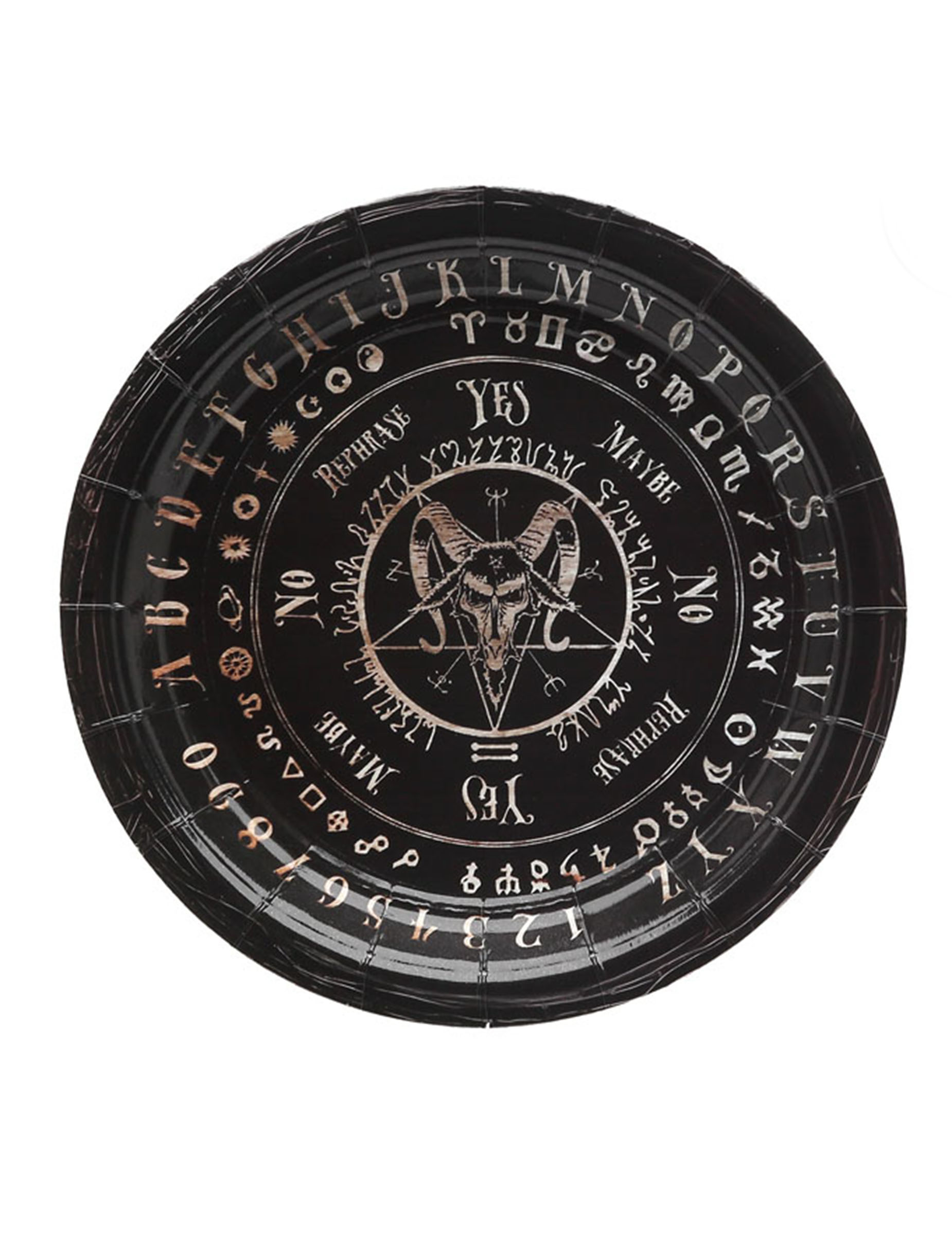 6 Assiettes en carton ouija 18 cm