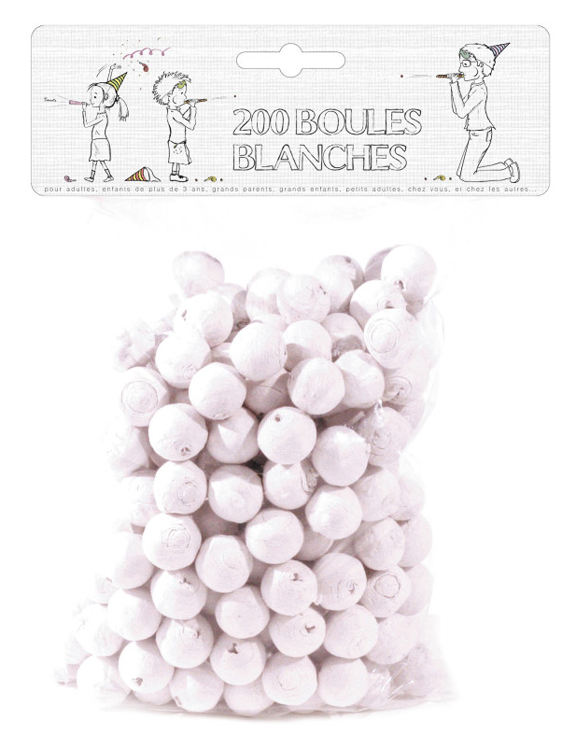 200 boules pour sarbacane blanches