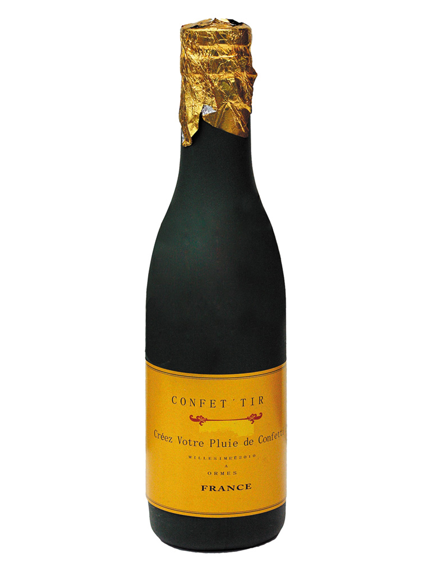 Bouteille de champagne à confettis
