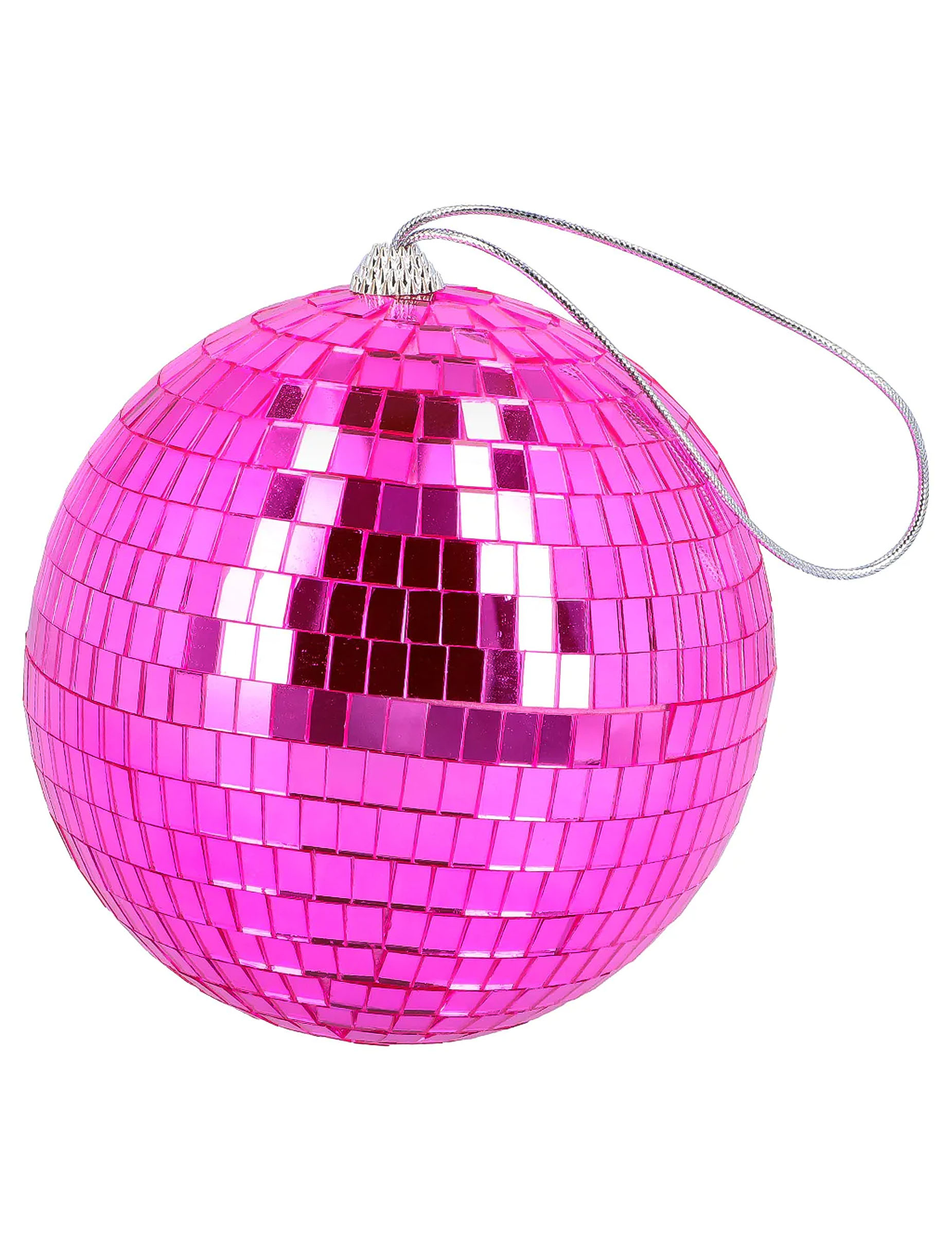 Boule à facette rose fuchsia 15 cm