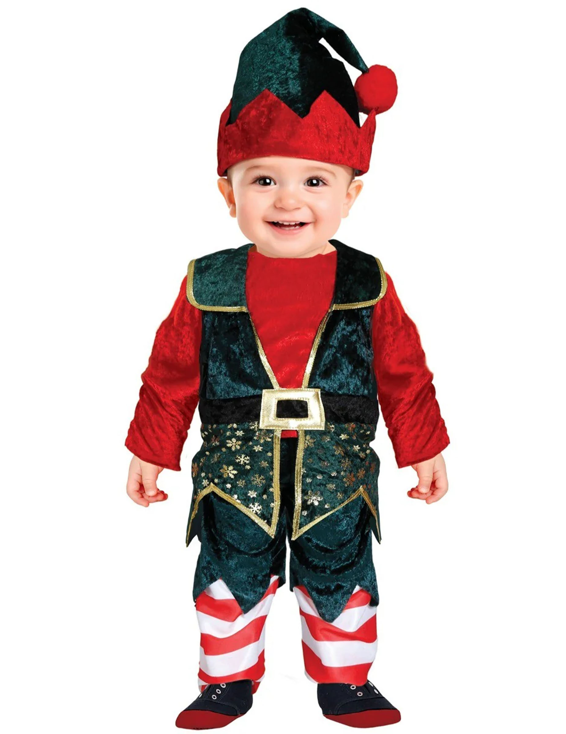 Déguisement elfe de Noël velours bébé