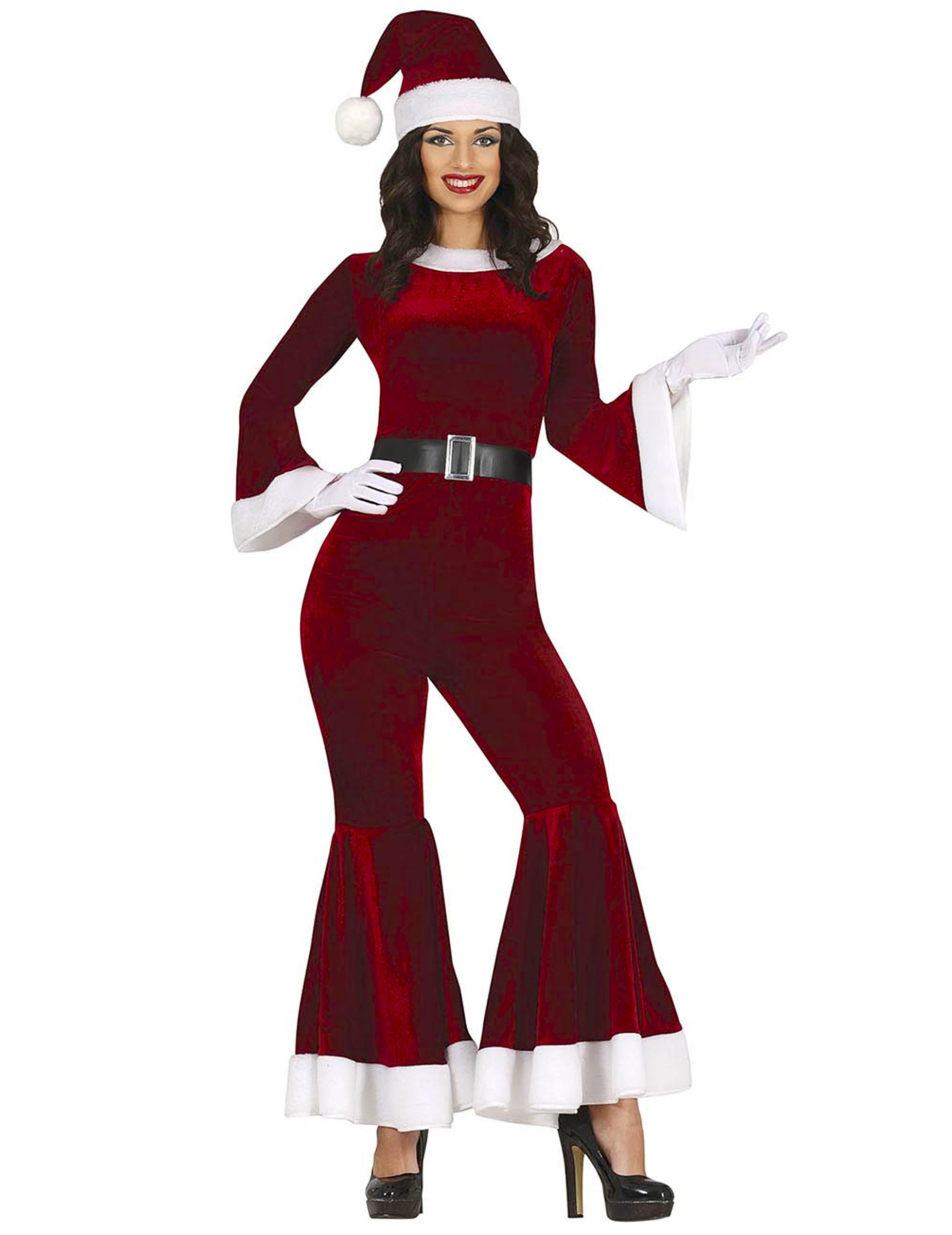 Combinaison velours Mère Noël femme