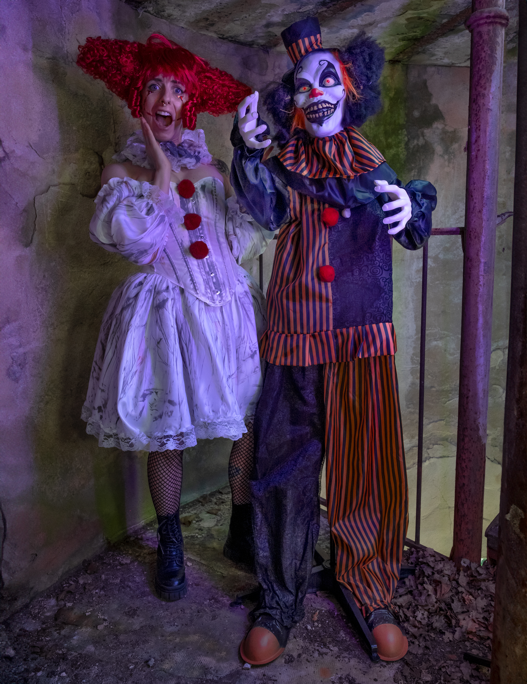 Clown démoniaque animé - 170 cm