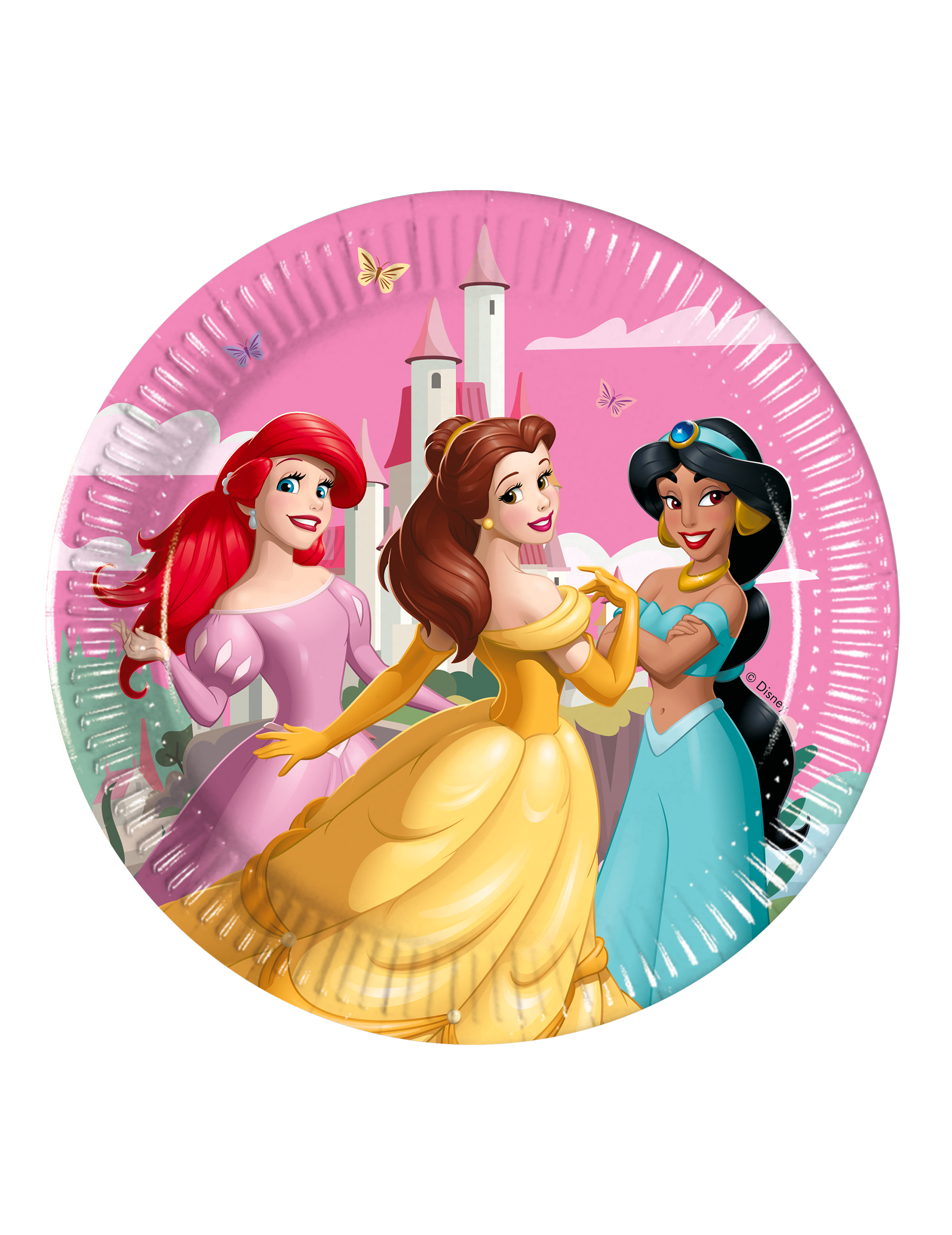 8 Assiettes Princesses Disney 20 cm