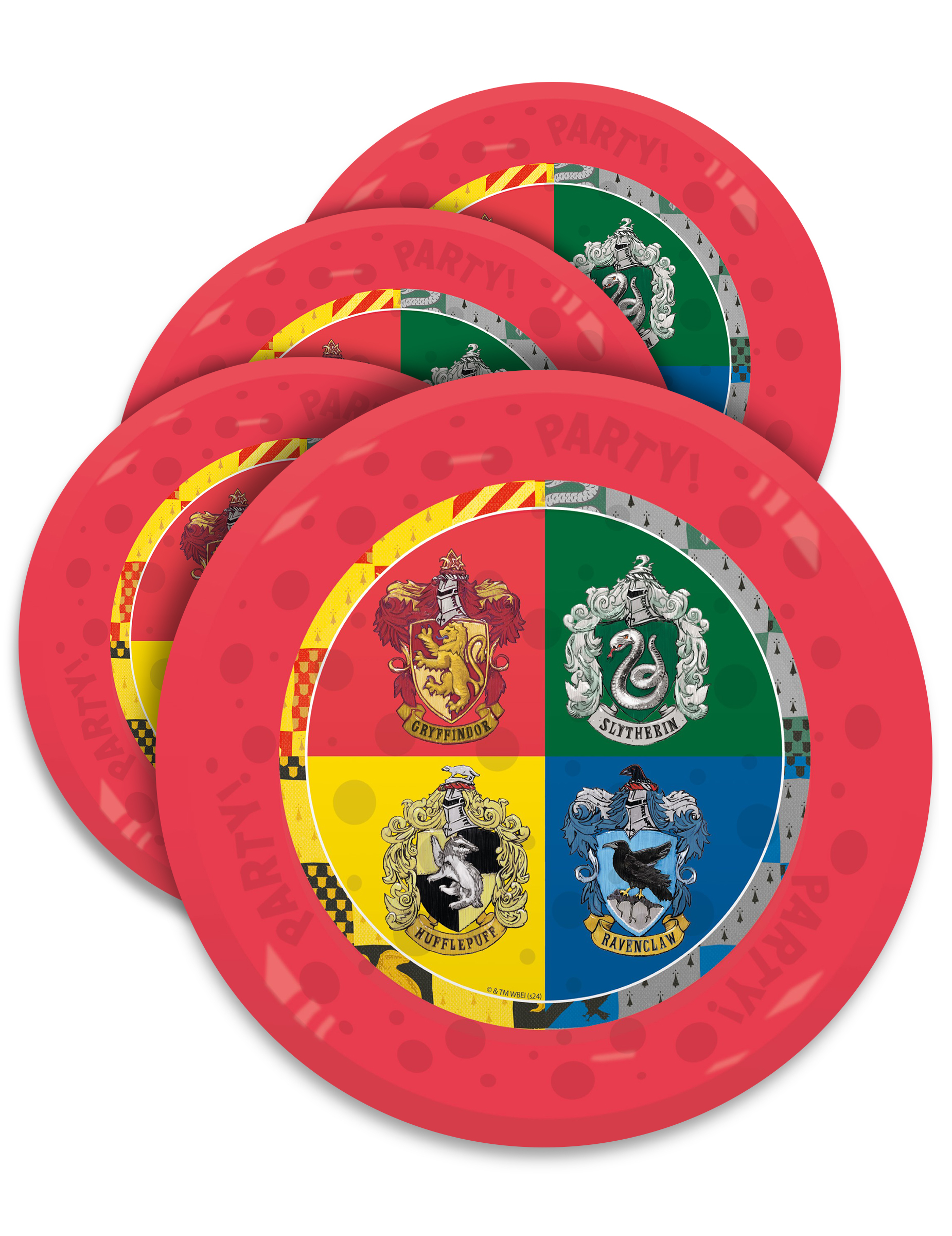 4 Assiettes réutilisables Harry Potter 21 cm