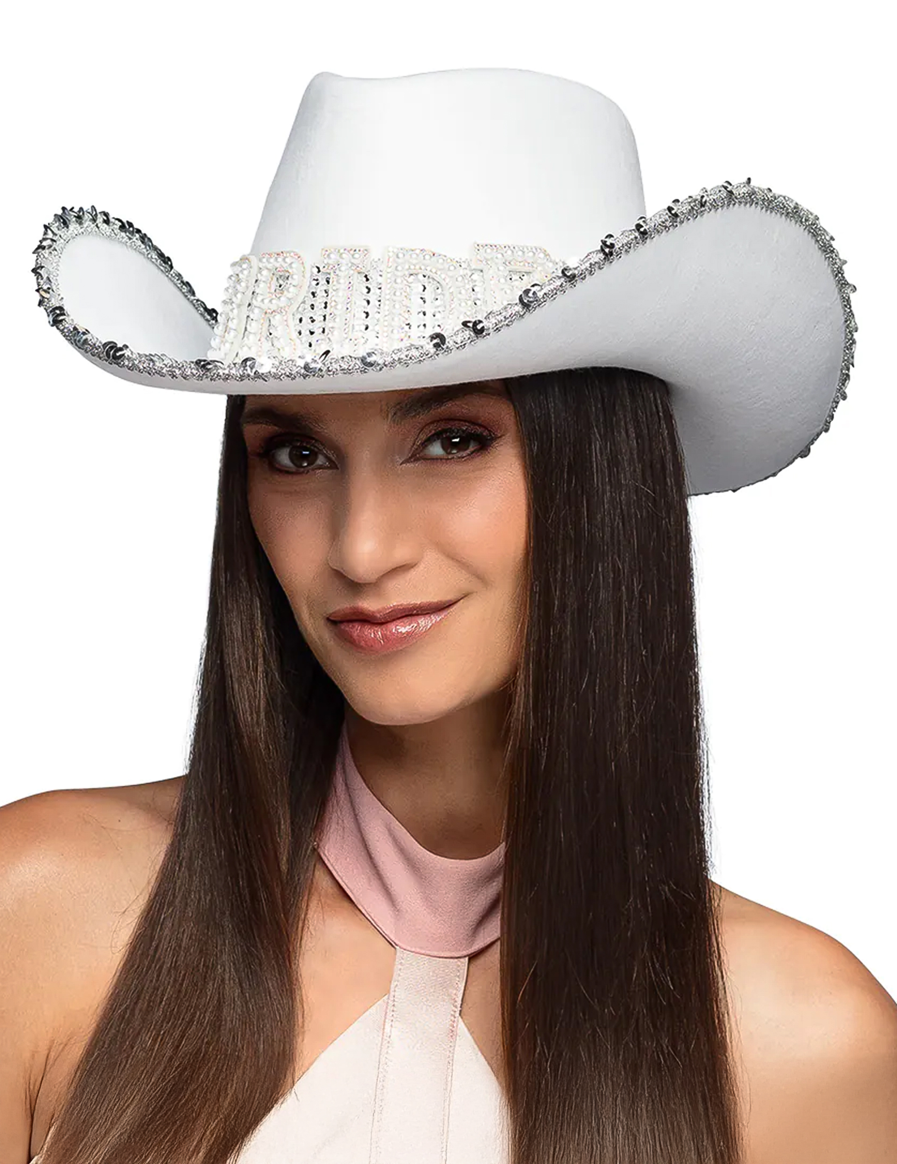 Chapeau de cowboy à strass Bride adulte