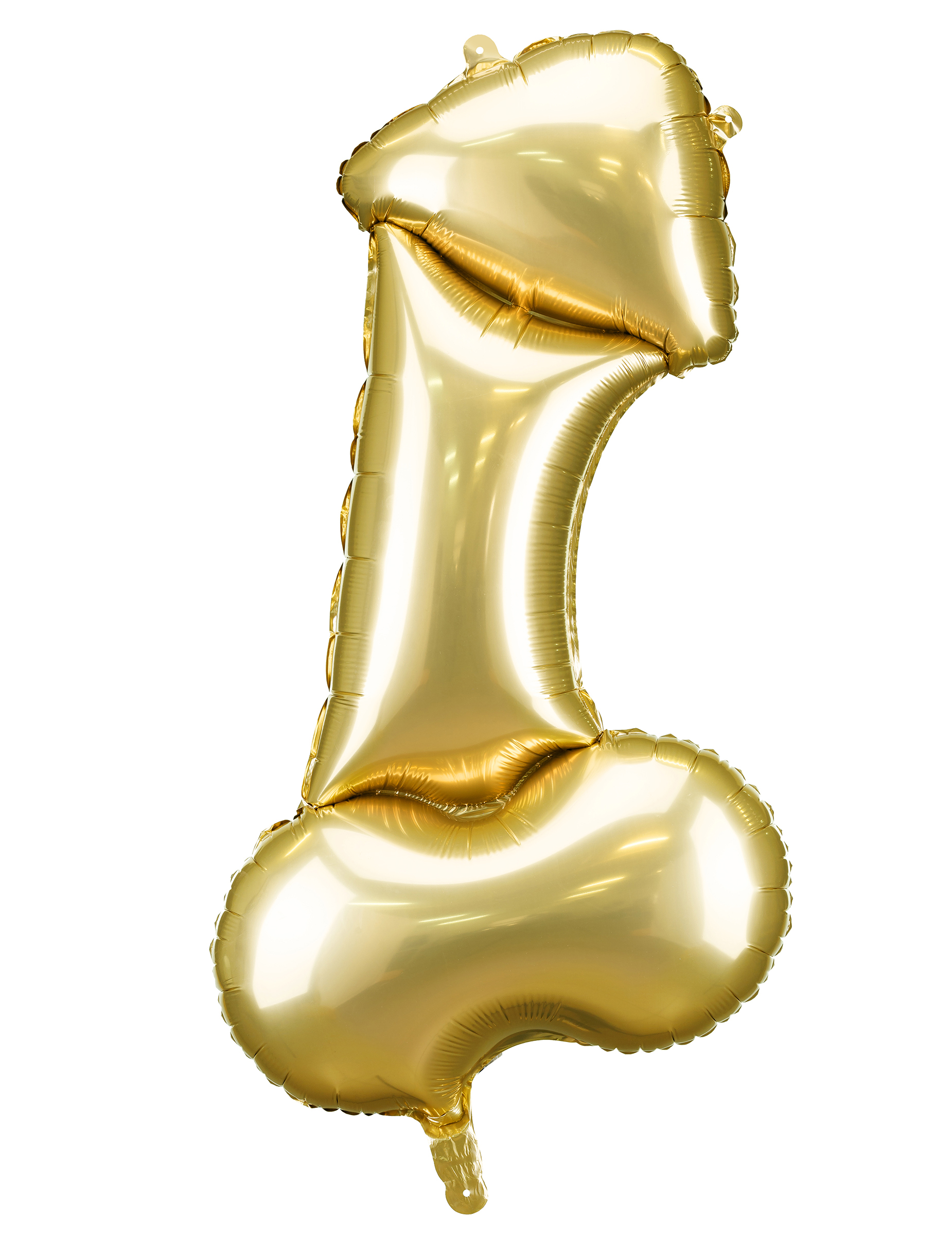 Ballon aluminium zizi doré 88 cm