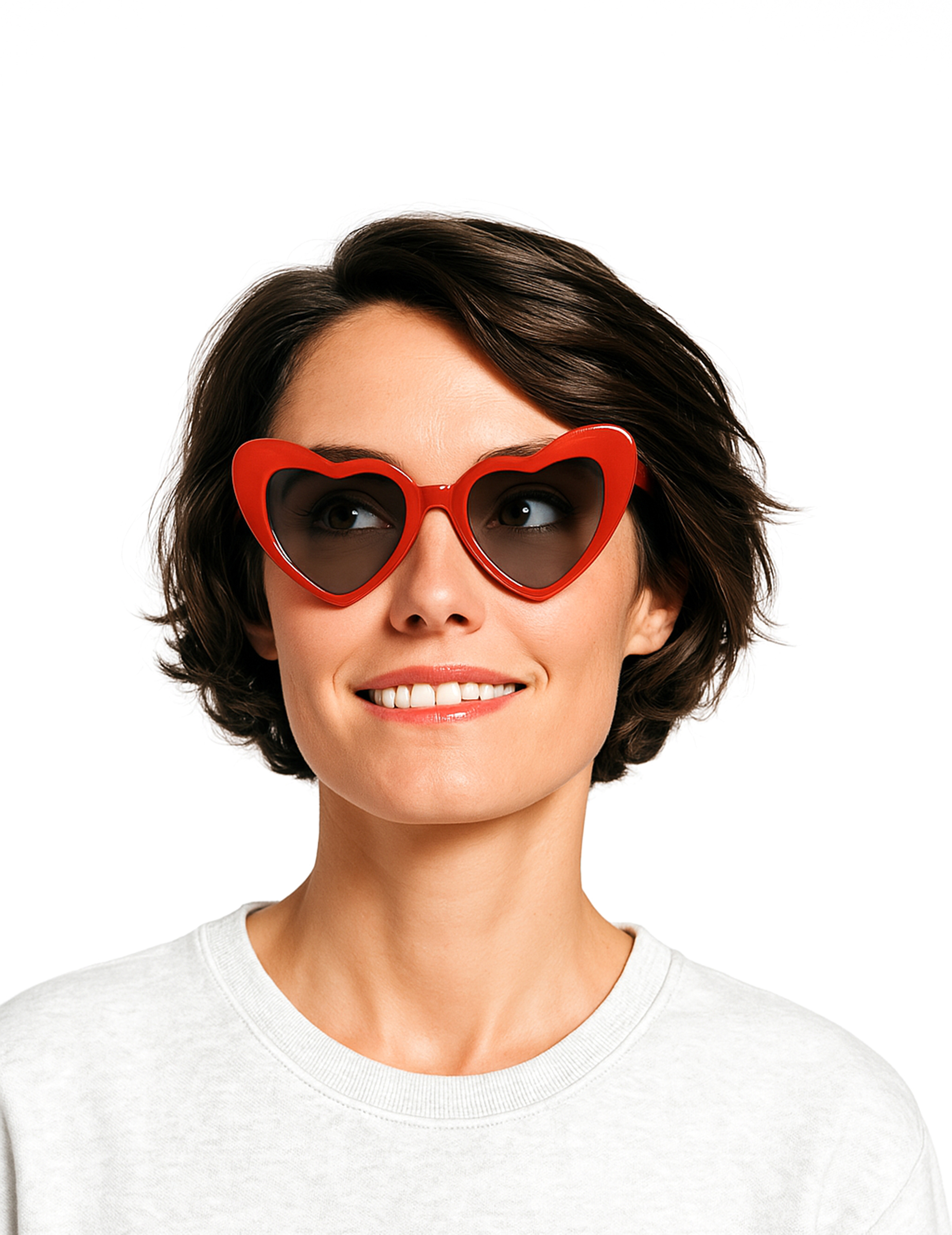 Lunettes vintage c ur rouge
