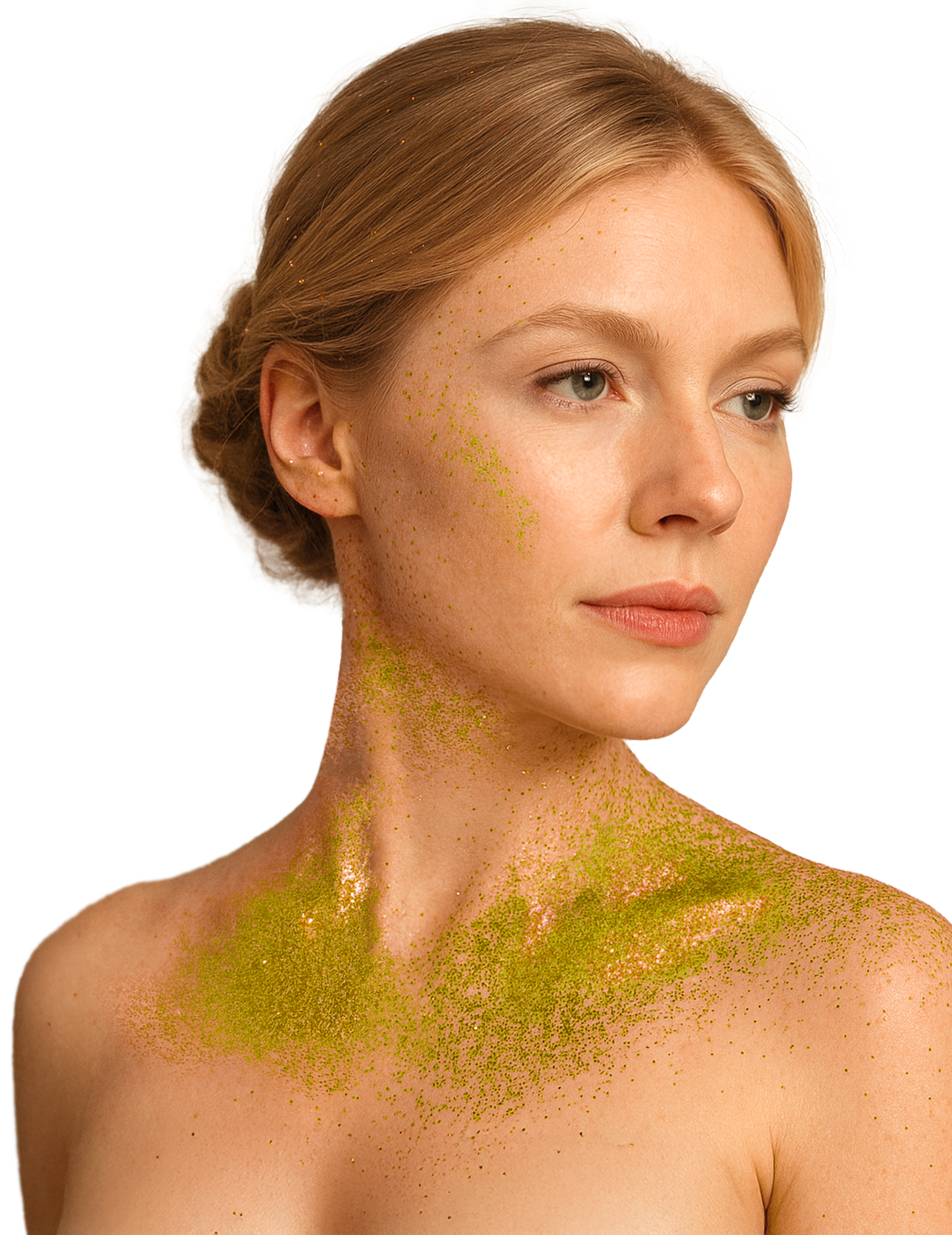 Spray à paillettes pour le corps jaune 75 ml