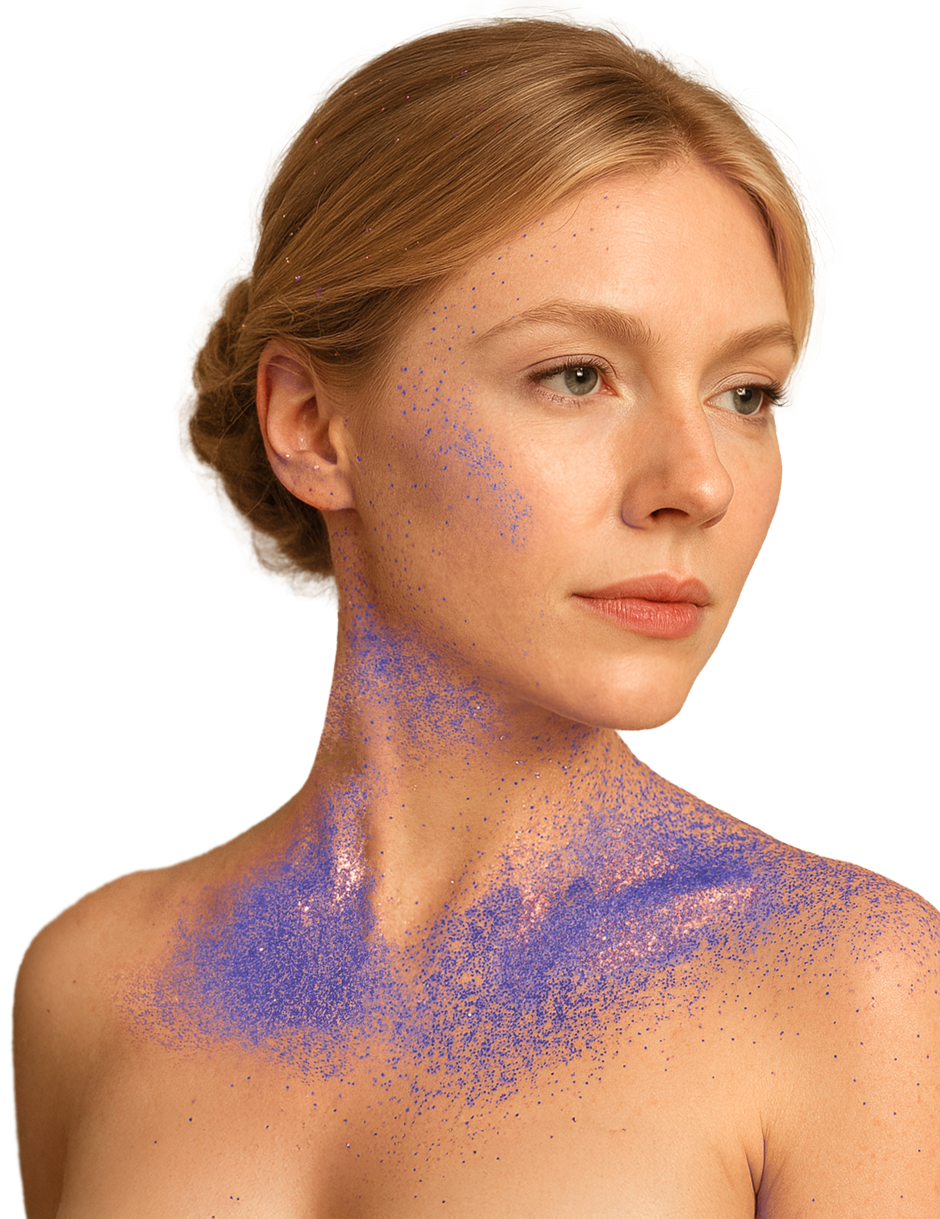Spray à paillettes pour le corps bleu 75 ml