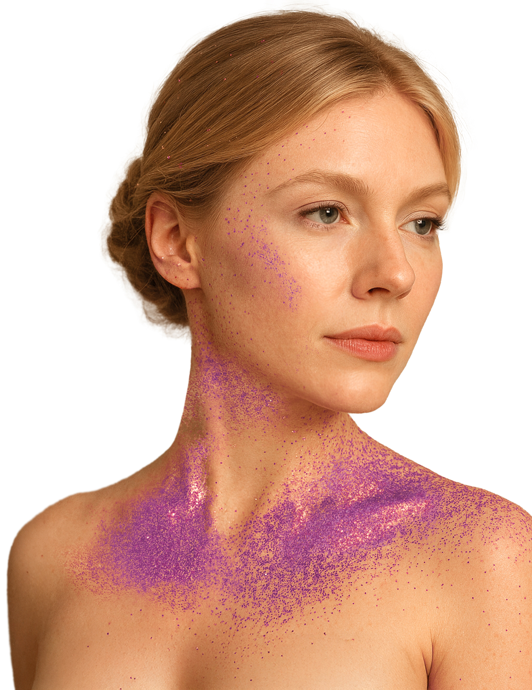 Spray à paillettes pour le corps violet 75 ml