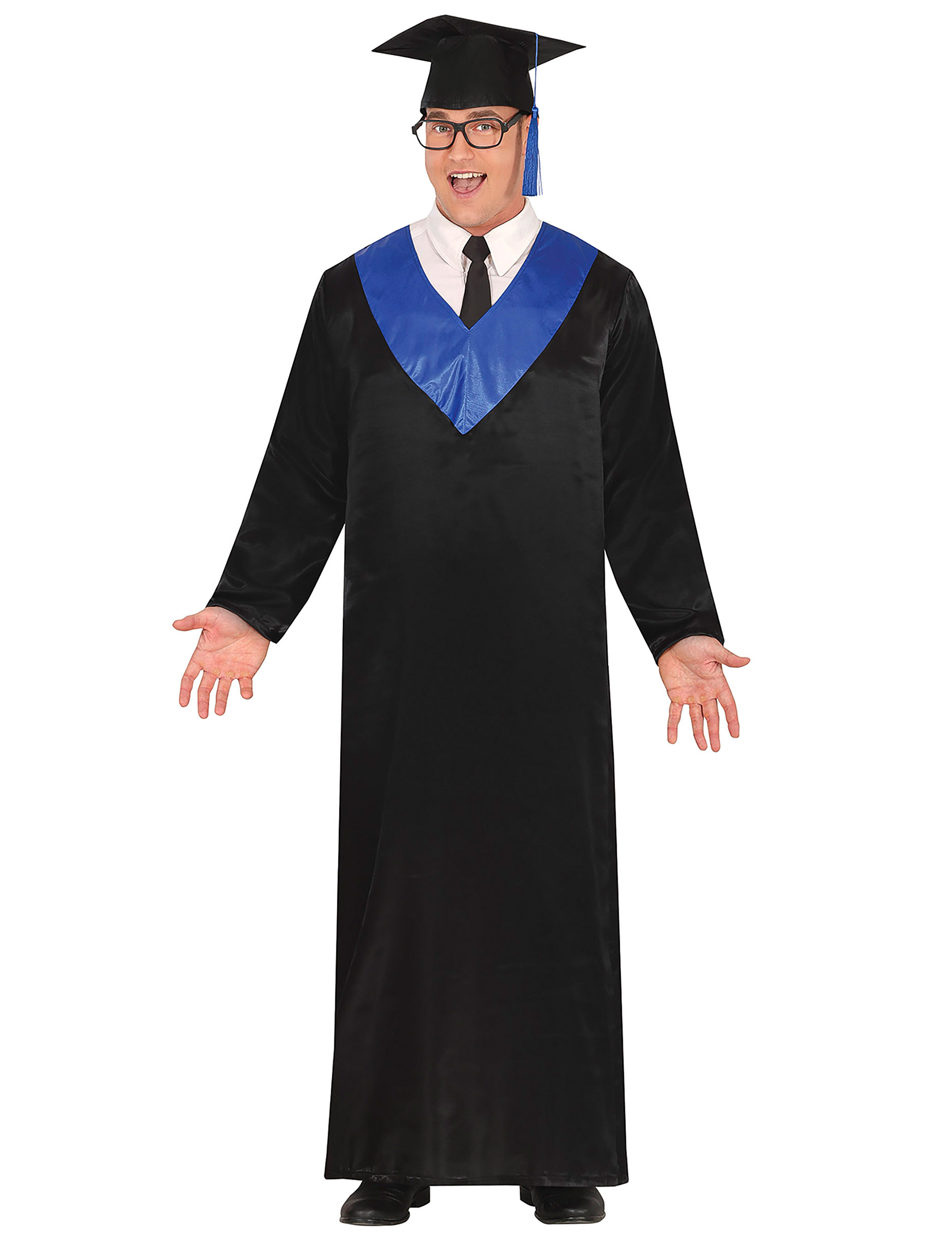 Déguisement diplômé bleu et noir adulte