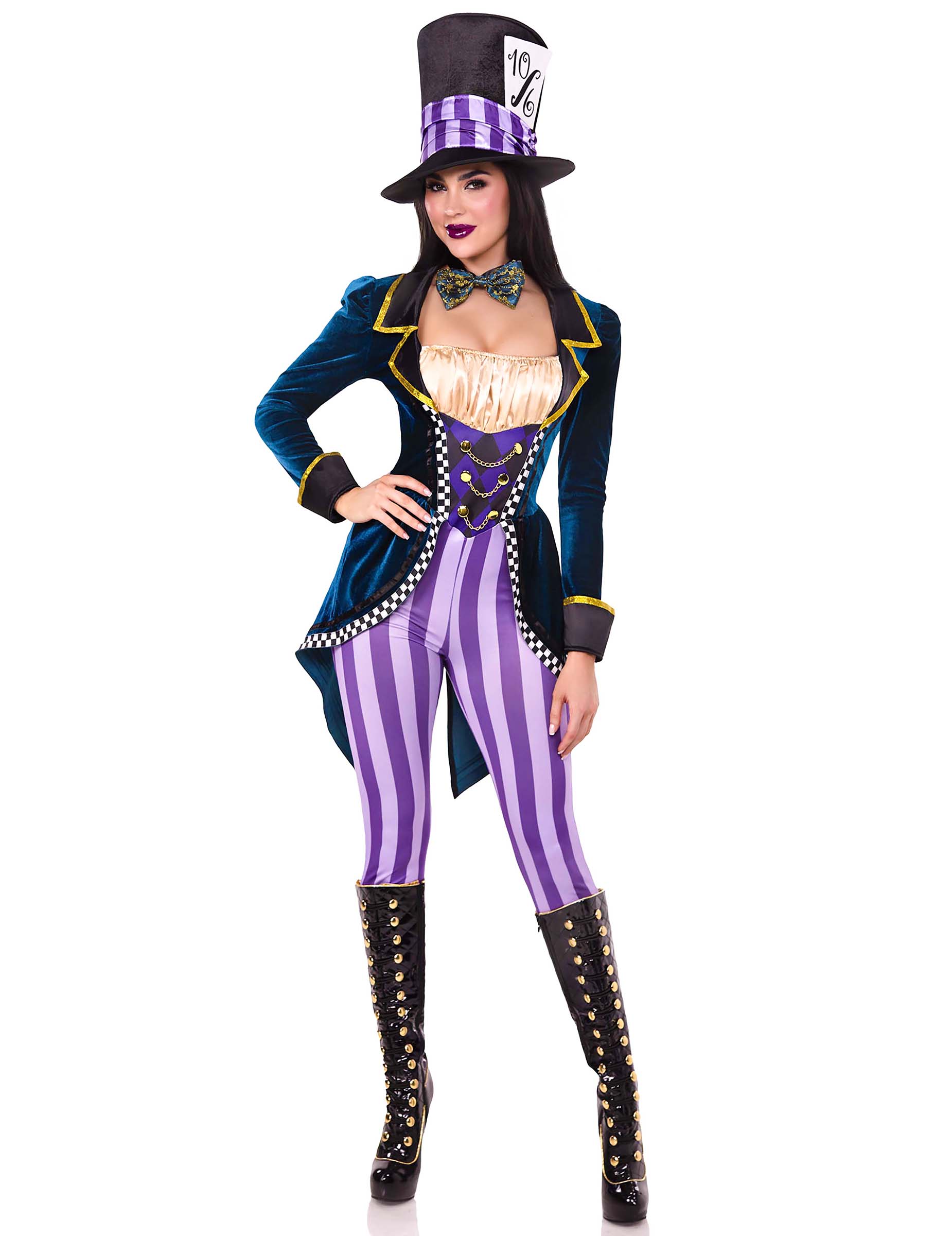 Déguisement combinaison chapelier fou sexy femme
