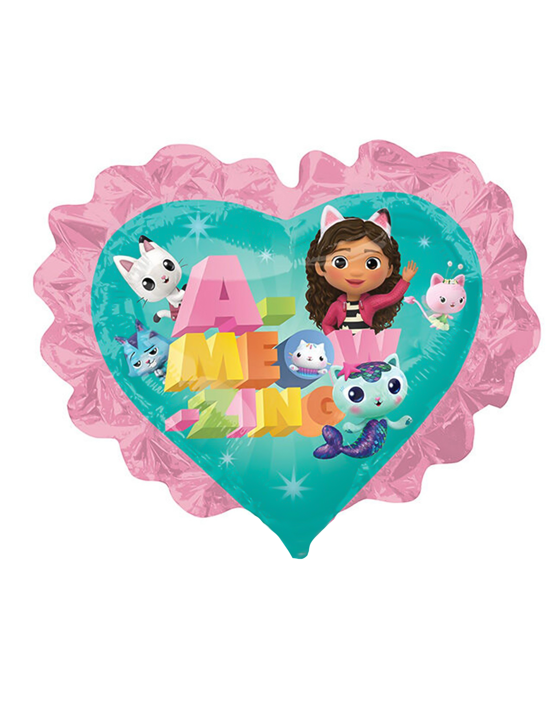 Petit ballon aluminium c ur Gabby et la maison magique 22 cm
