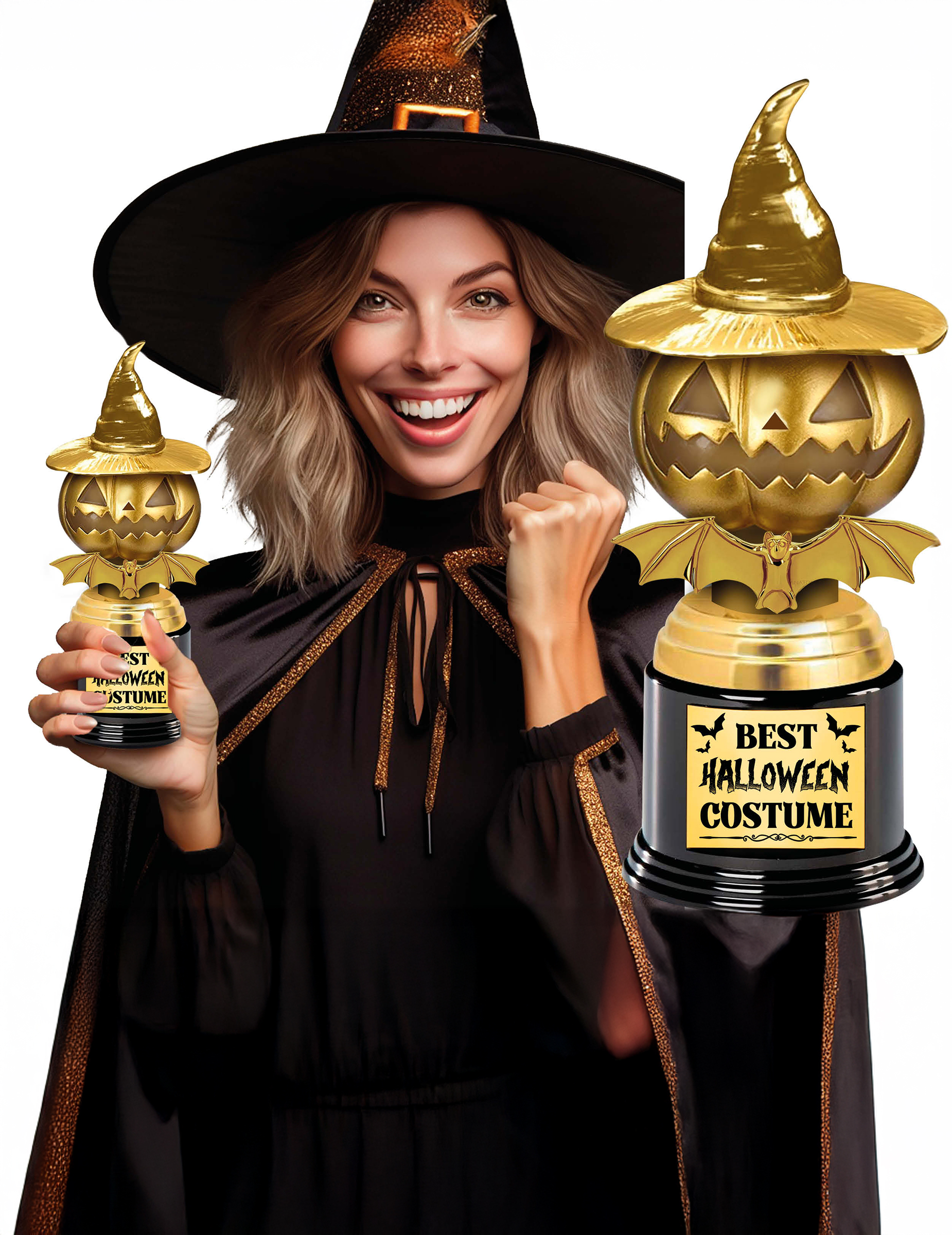 Trophée citrouille meilleur costume d'Halloween
