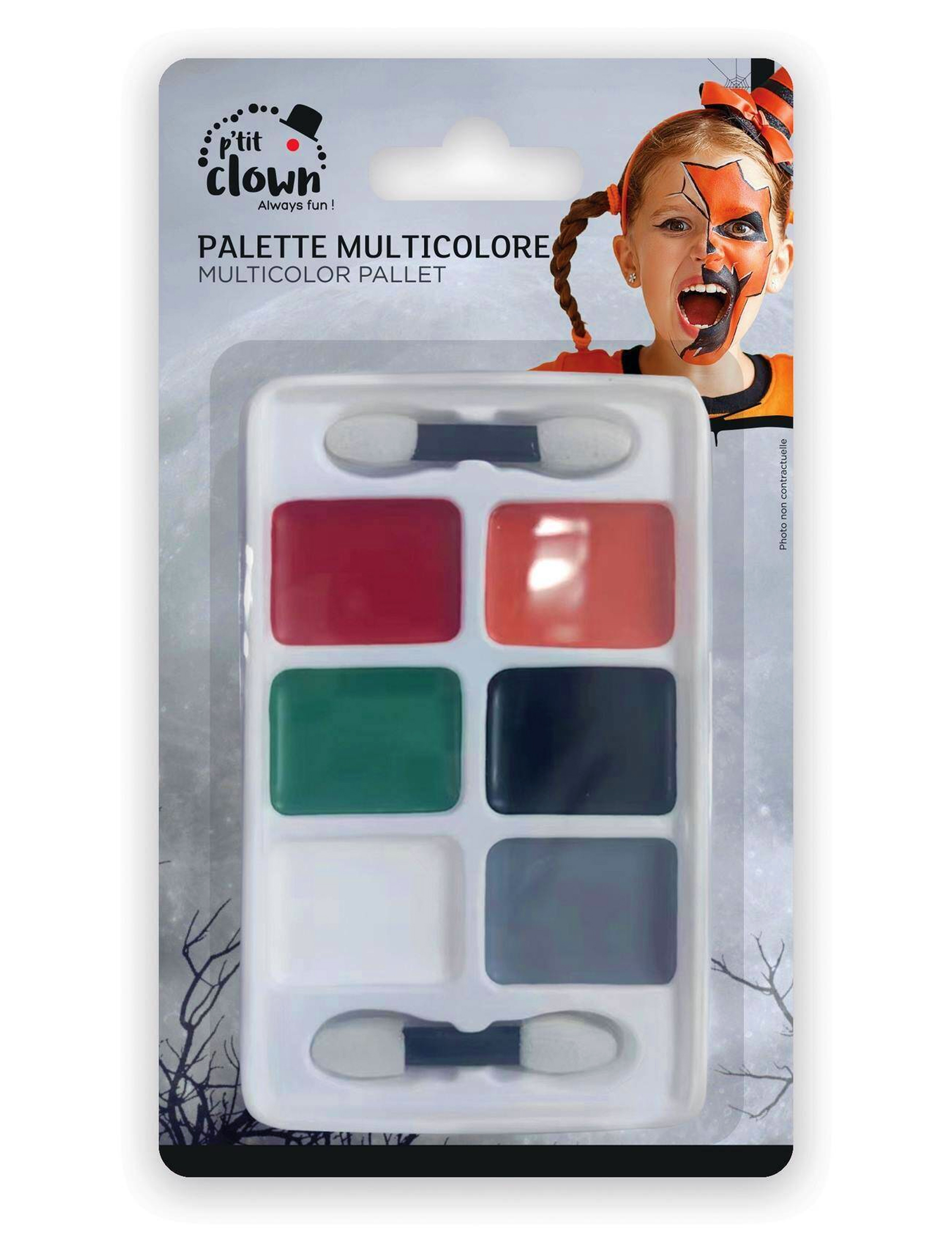 Palette de maquillage 6 couleurs Halloween