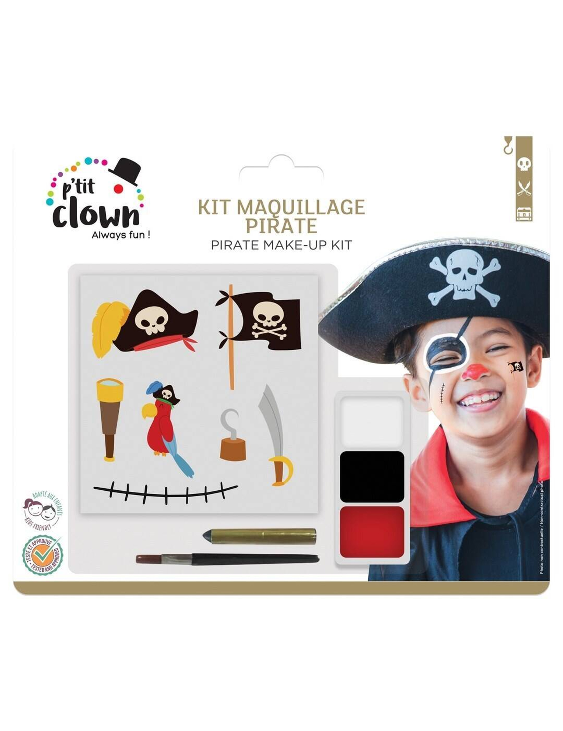 Kit maquillage avec tatouages pirate enfant
