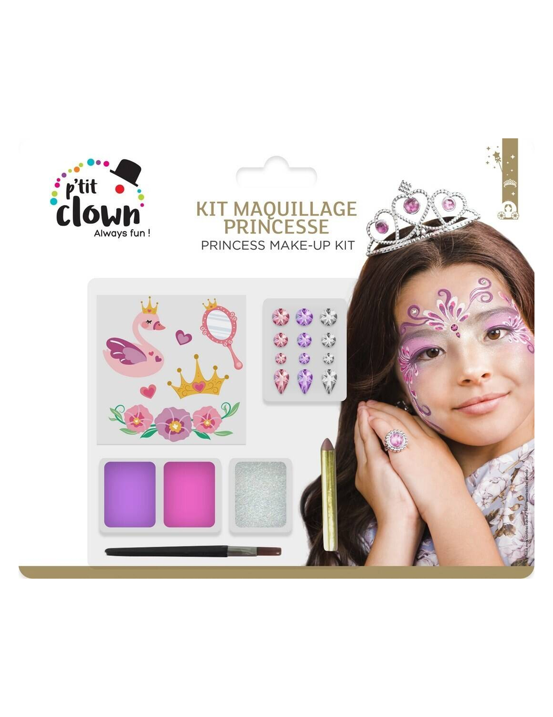 Kit maquillage avec tatouages princesse enfant