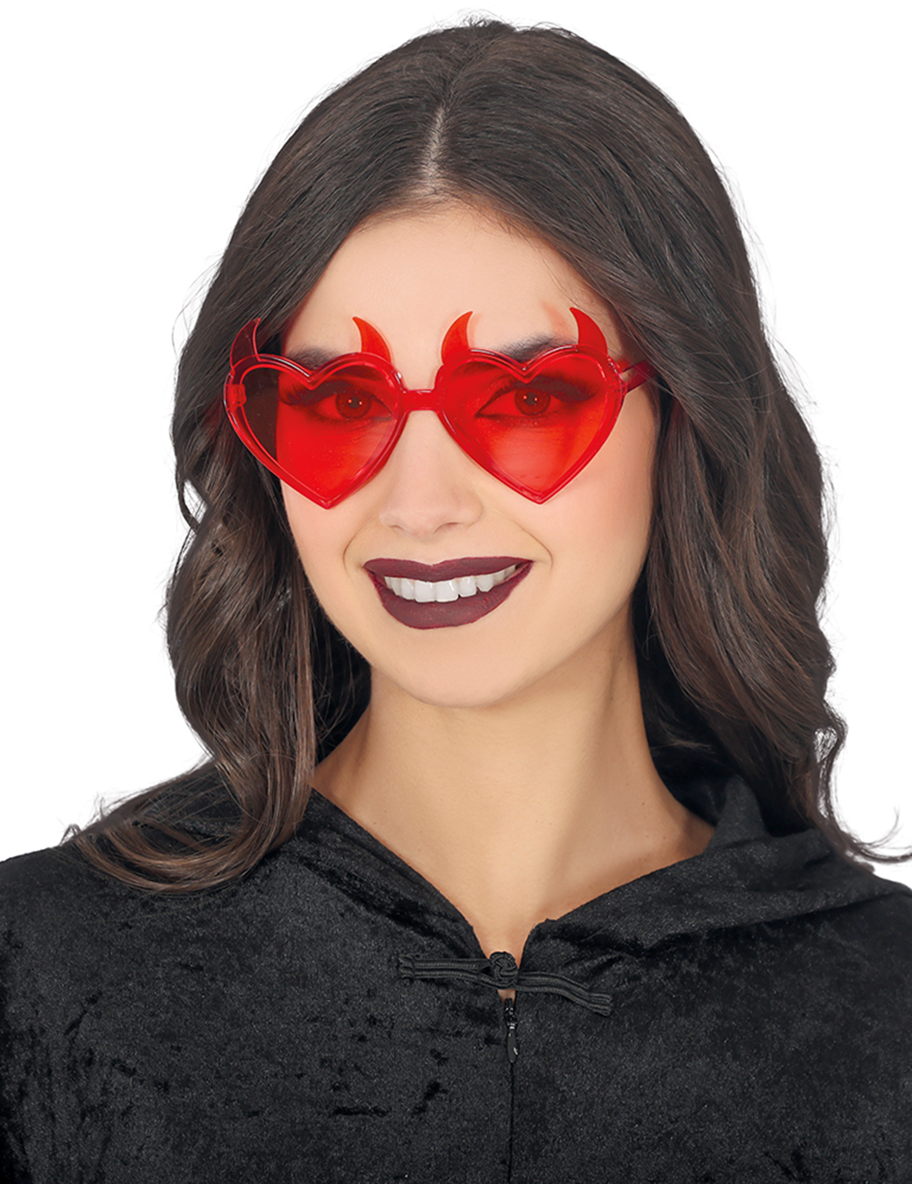 Lunettes c urs rouges diaboliques adulte