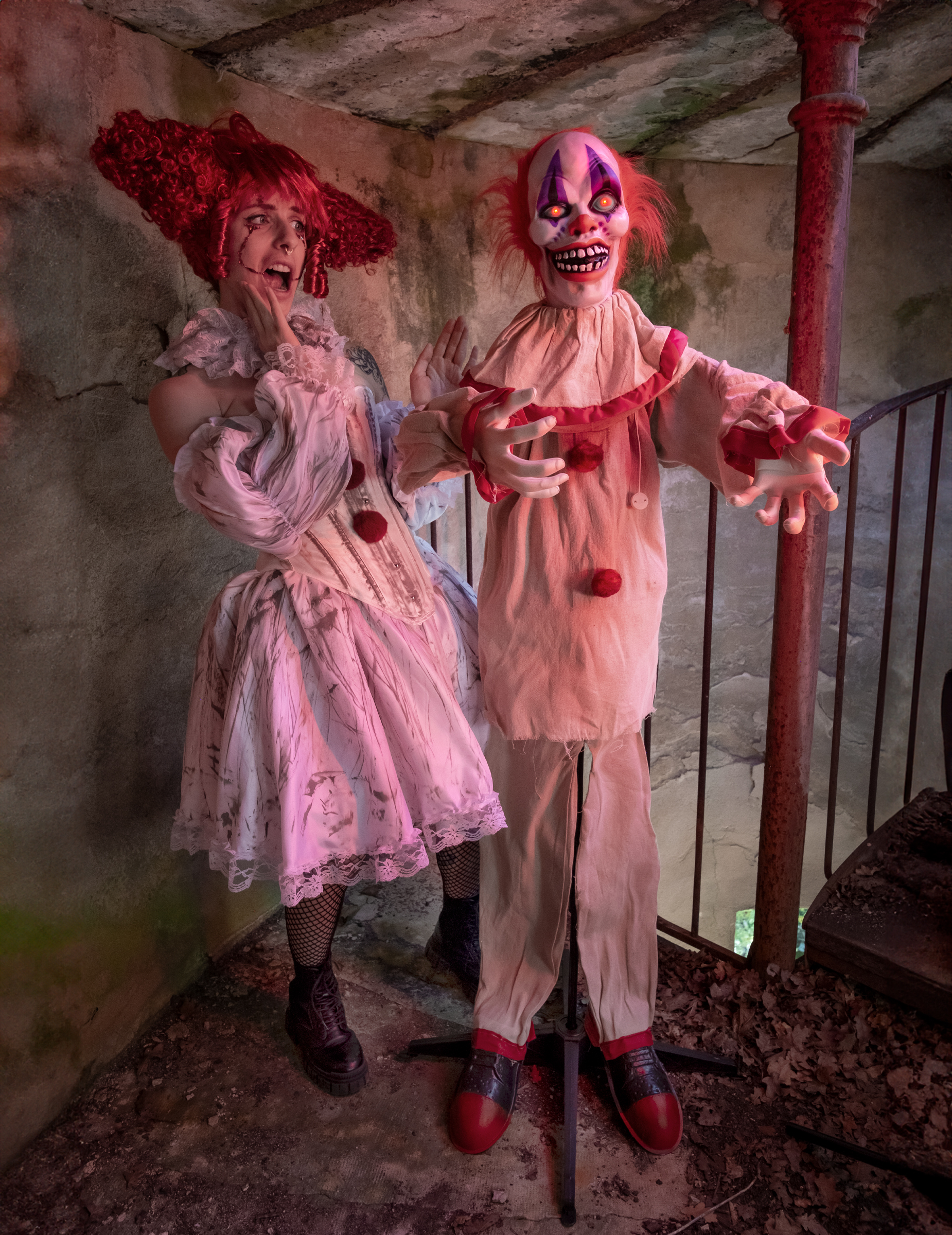Décoration animée Clown Effrayant 153 cm