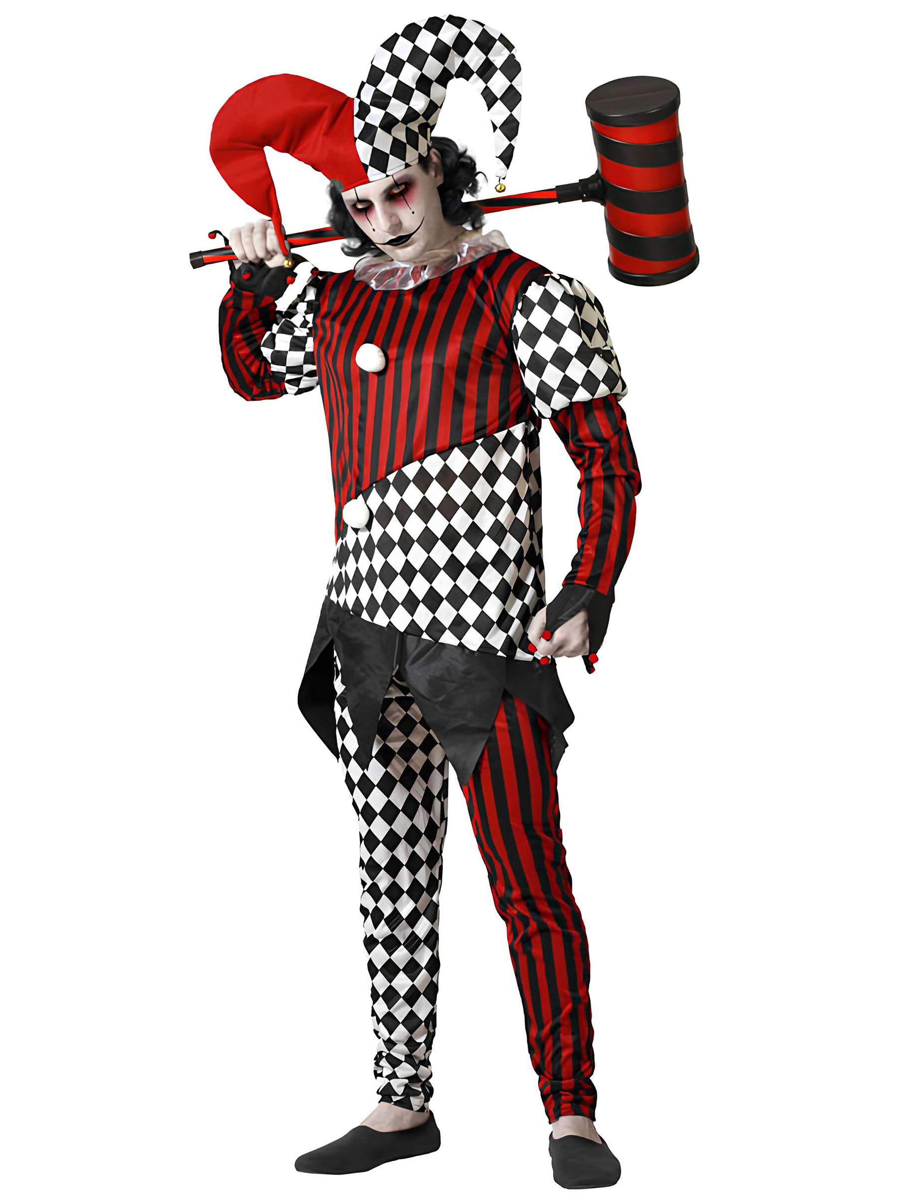 Déguisement Arlequin effrayant homme