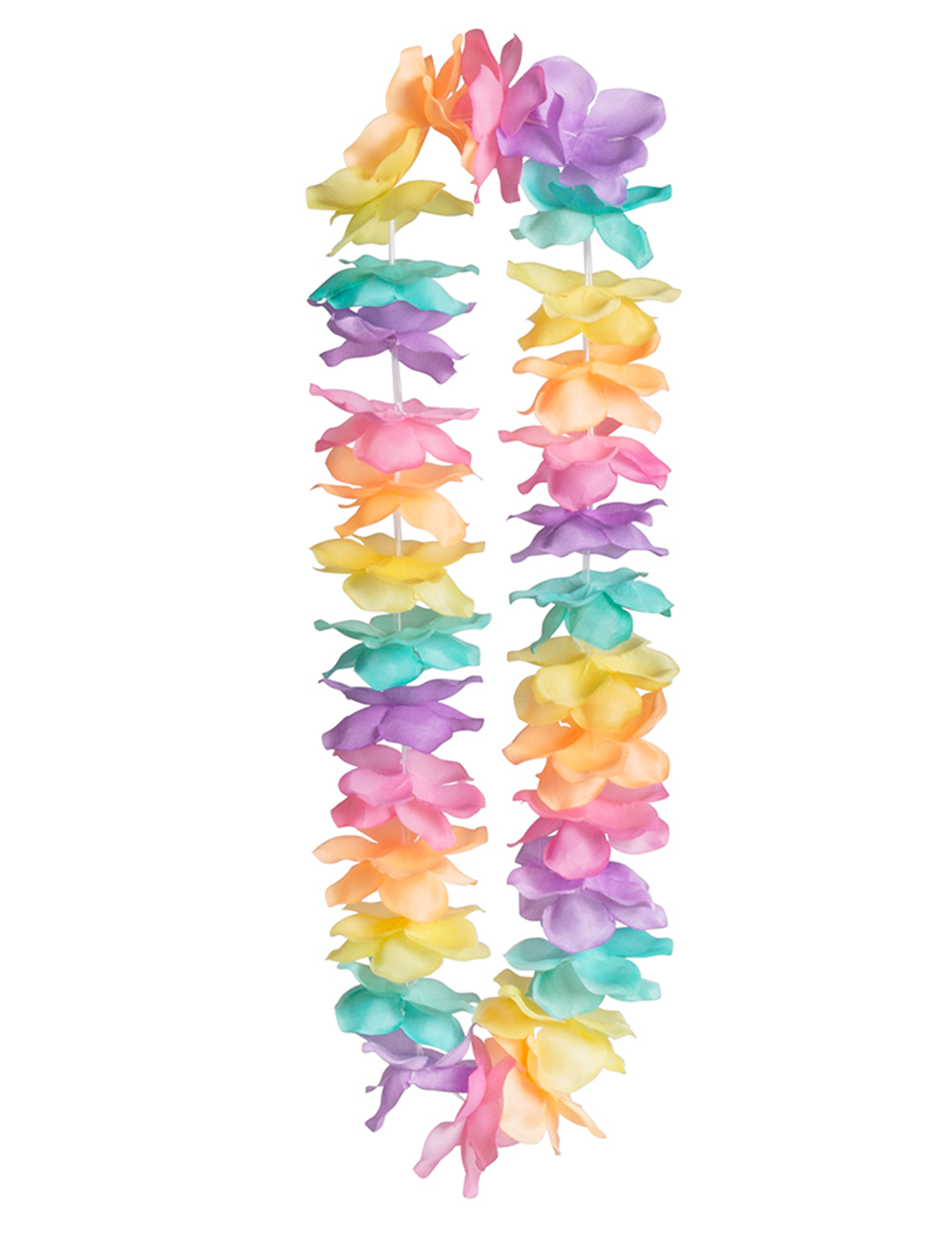 Collier de fleurs pastels Hawaï