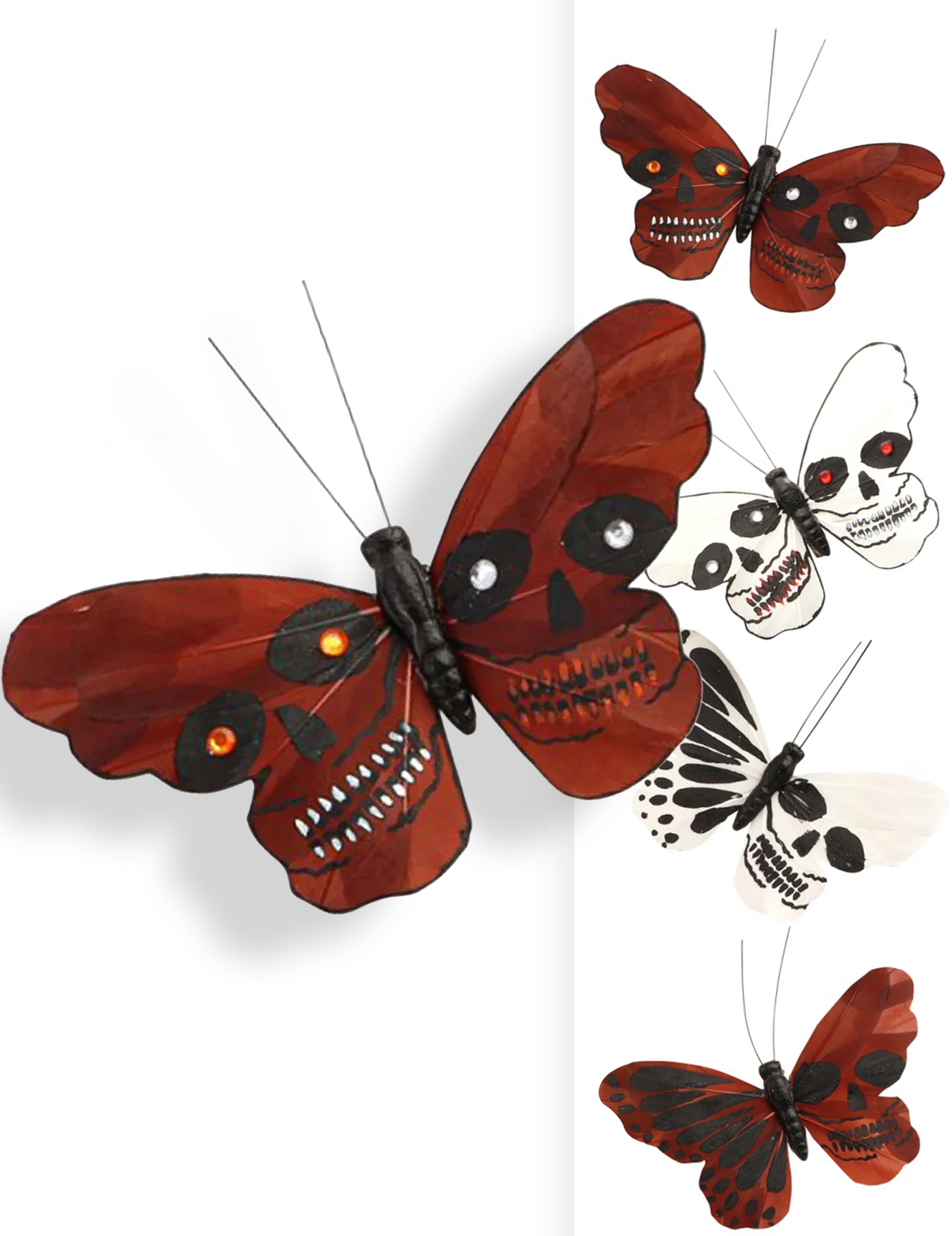Papillon tête de mort 13 x 10 cm