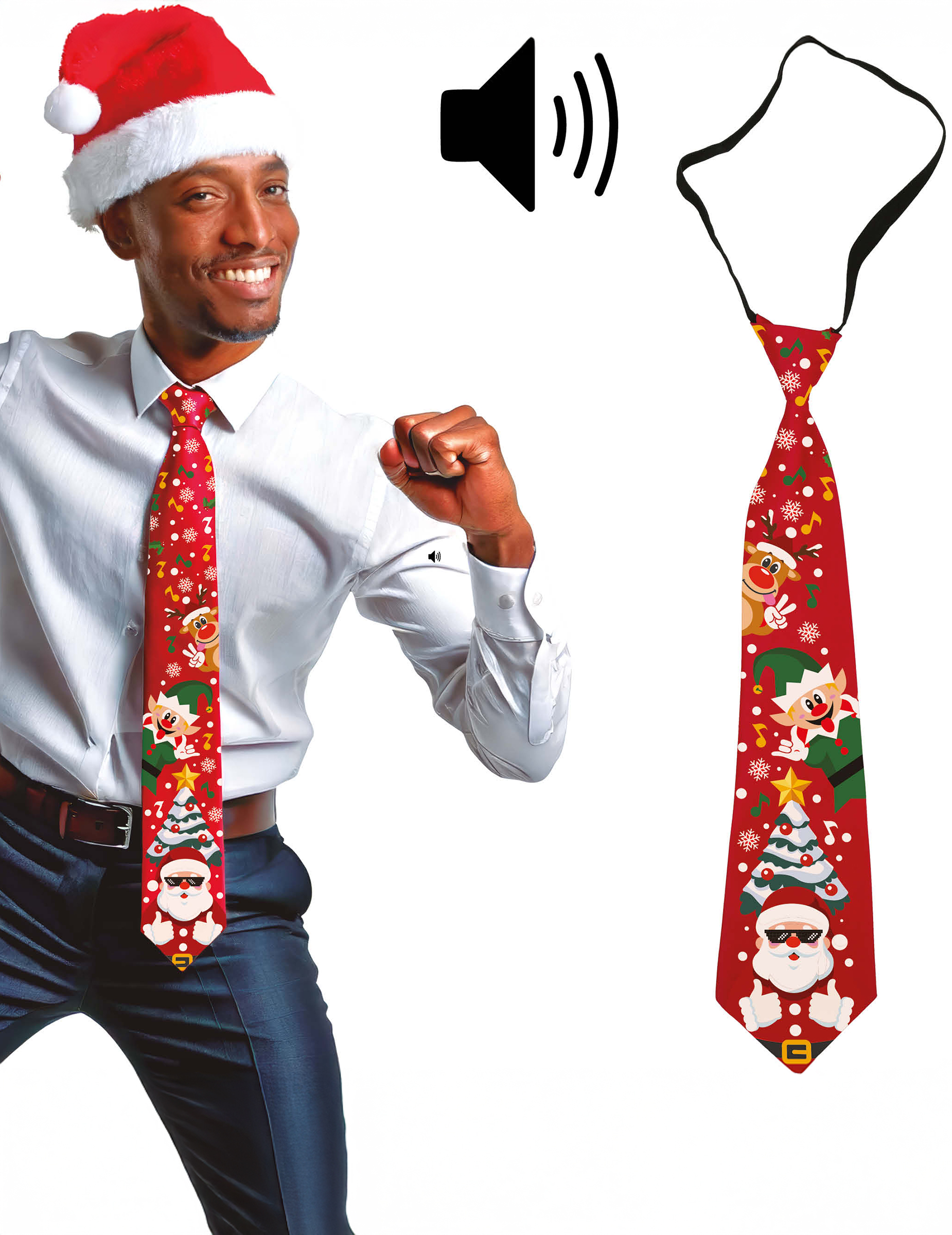 Cravate de Noël musicale