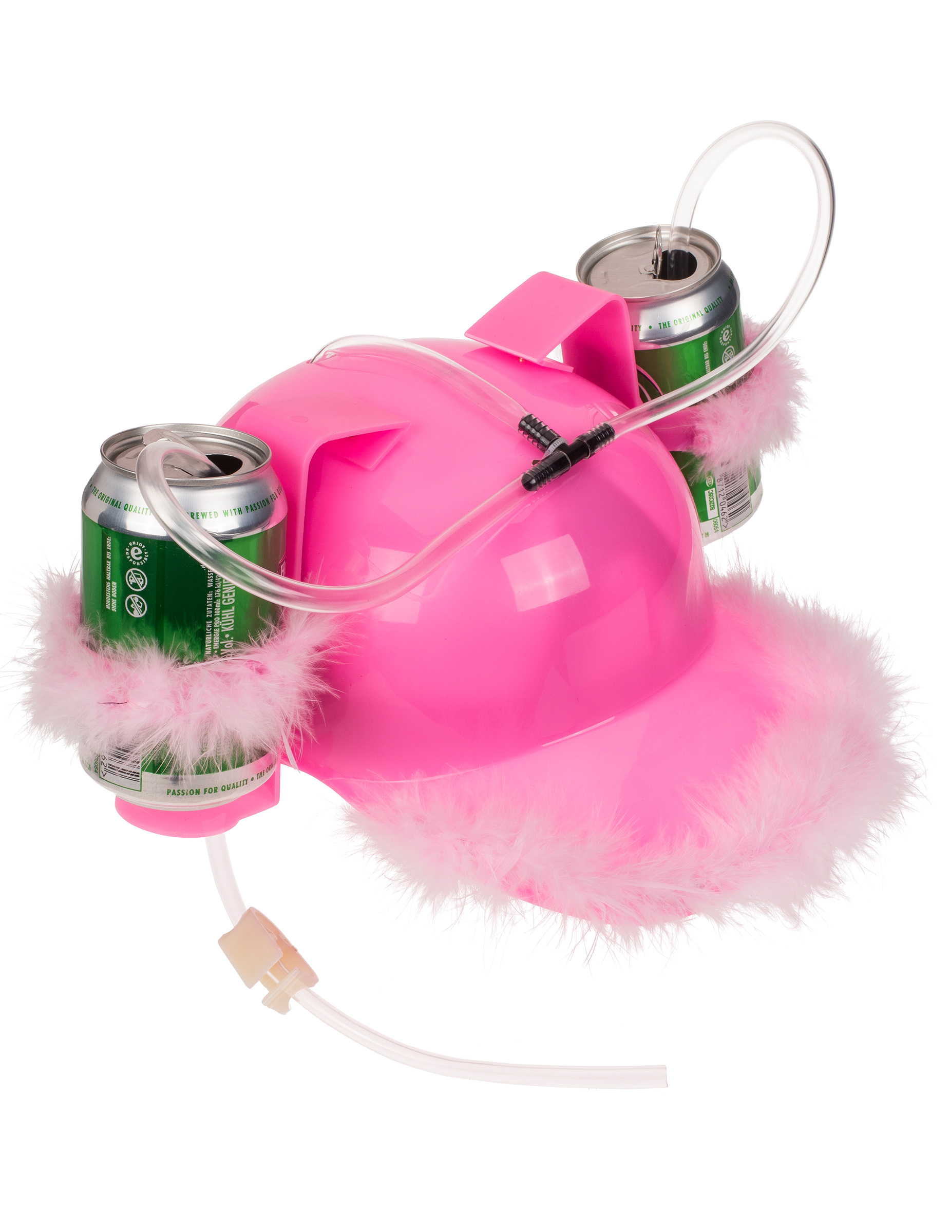 Casque anti soif rose à plumettes
