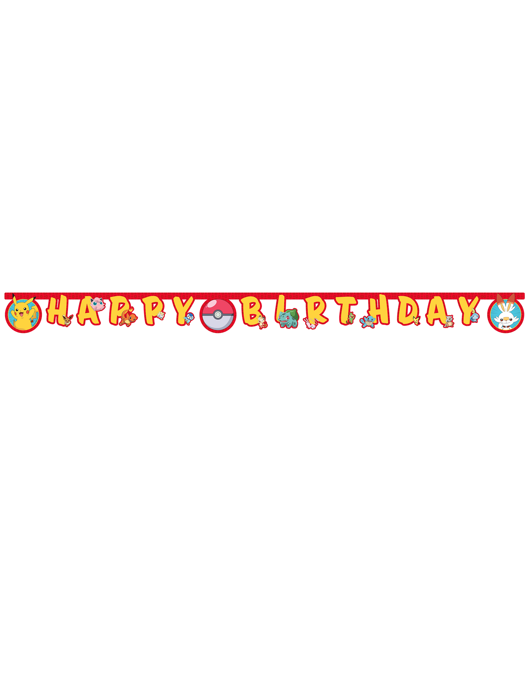 Guirlande Happy Birthday Pokémon Next Génération 2m