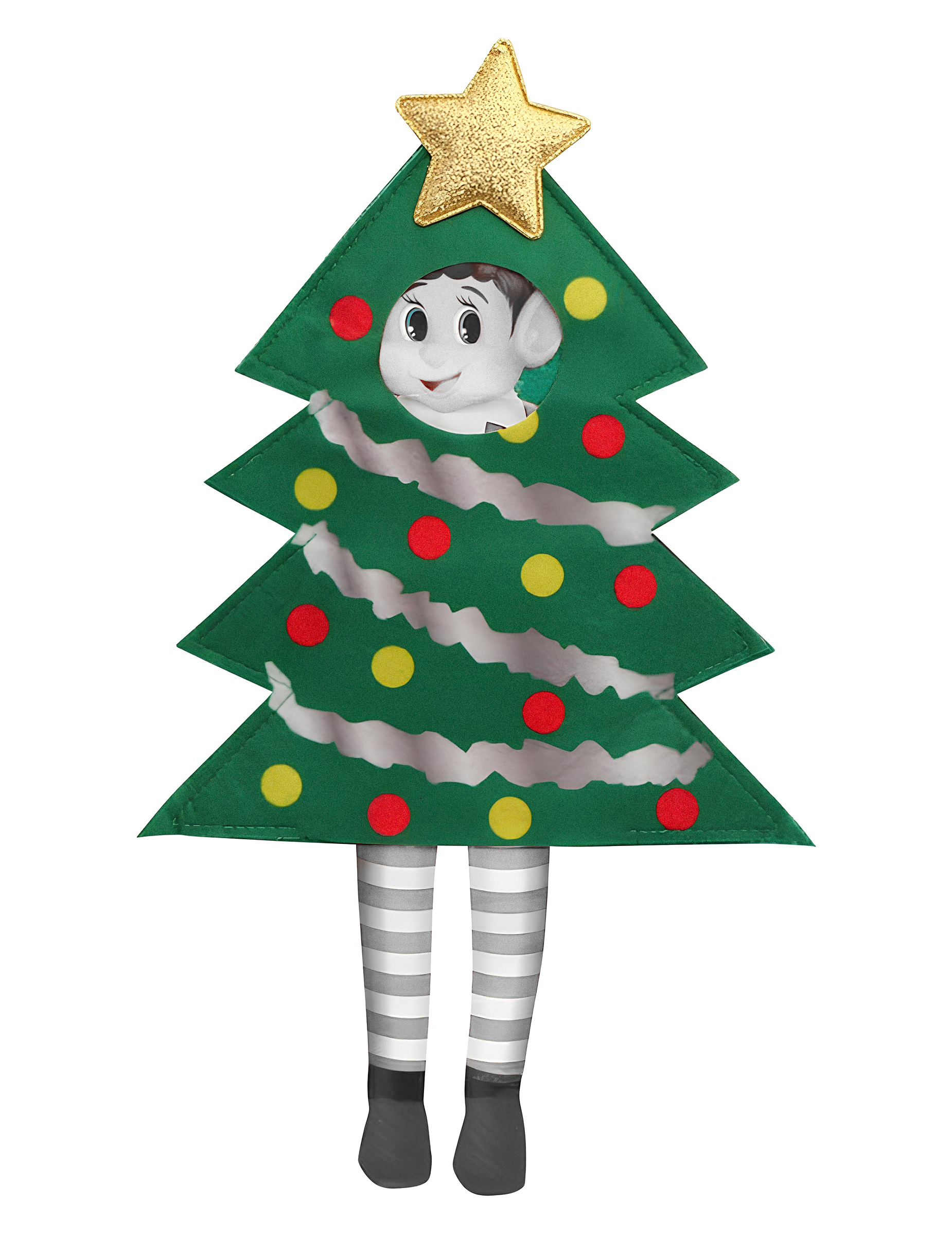 Déguisement sapin de Noël pour poupée lutin farceur
