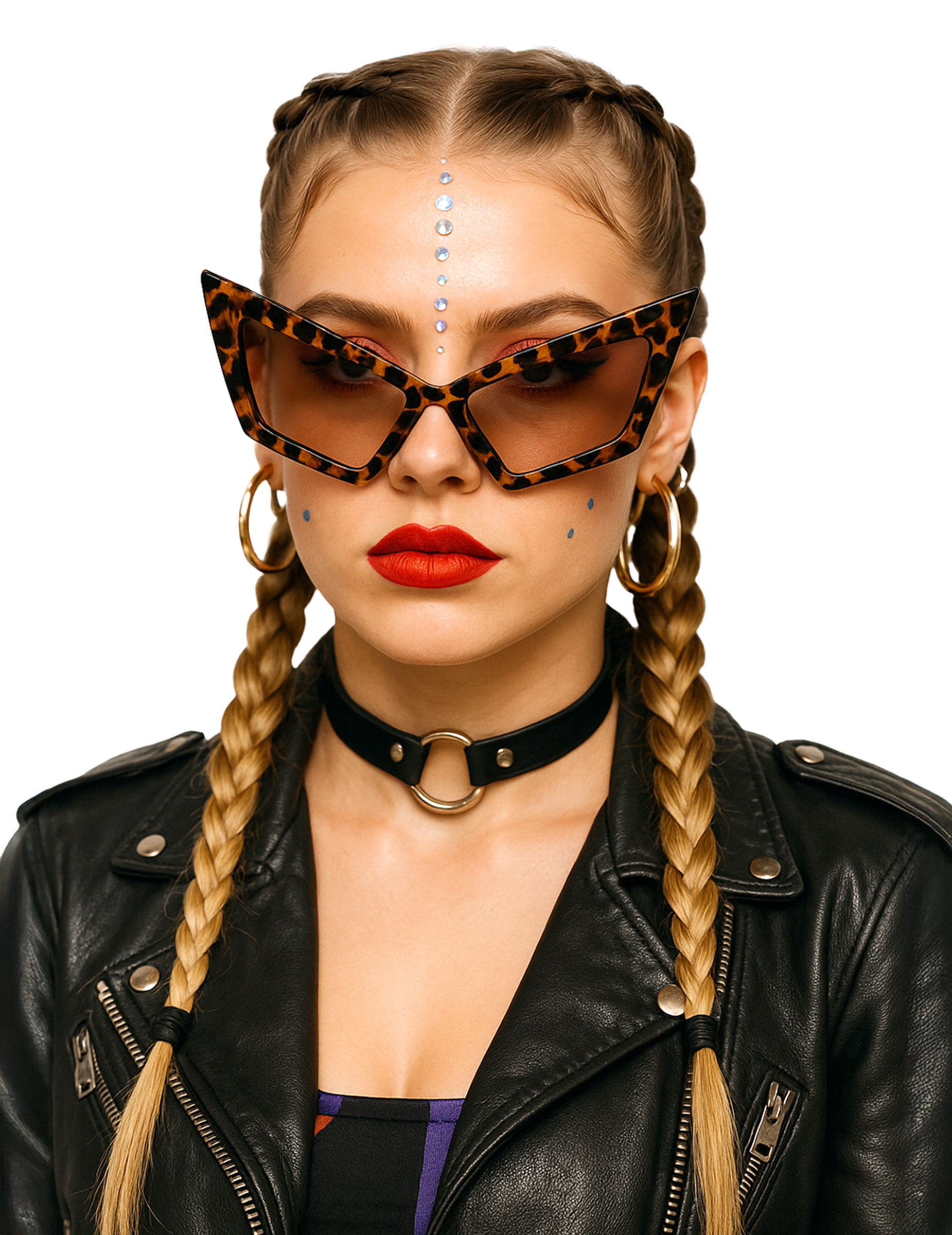 Lunettes tendance léopard adulte