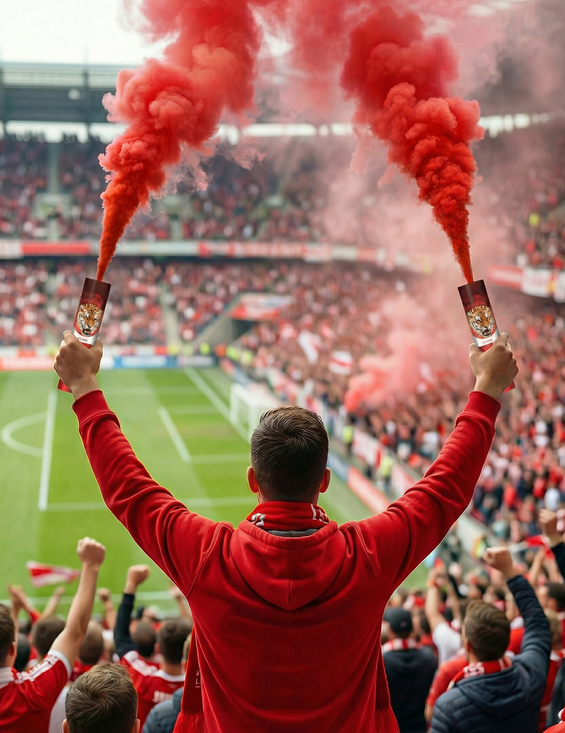 2 Fumigènes à main rouges 45 secondes