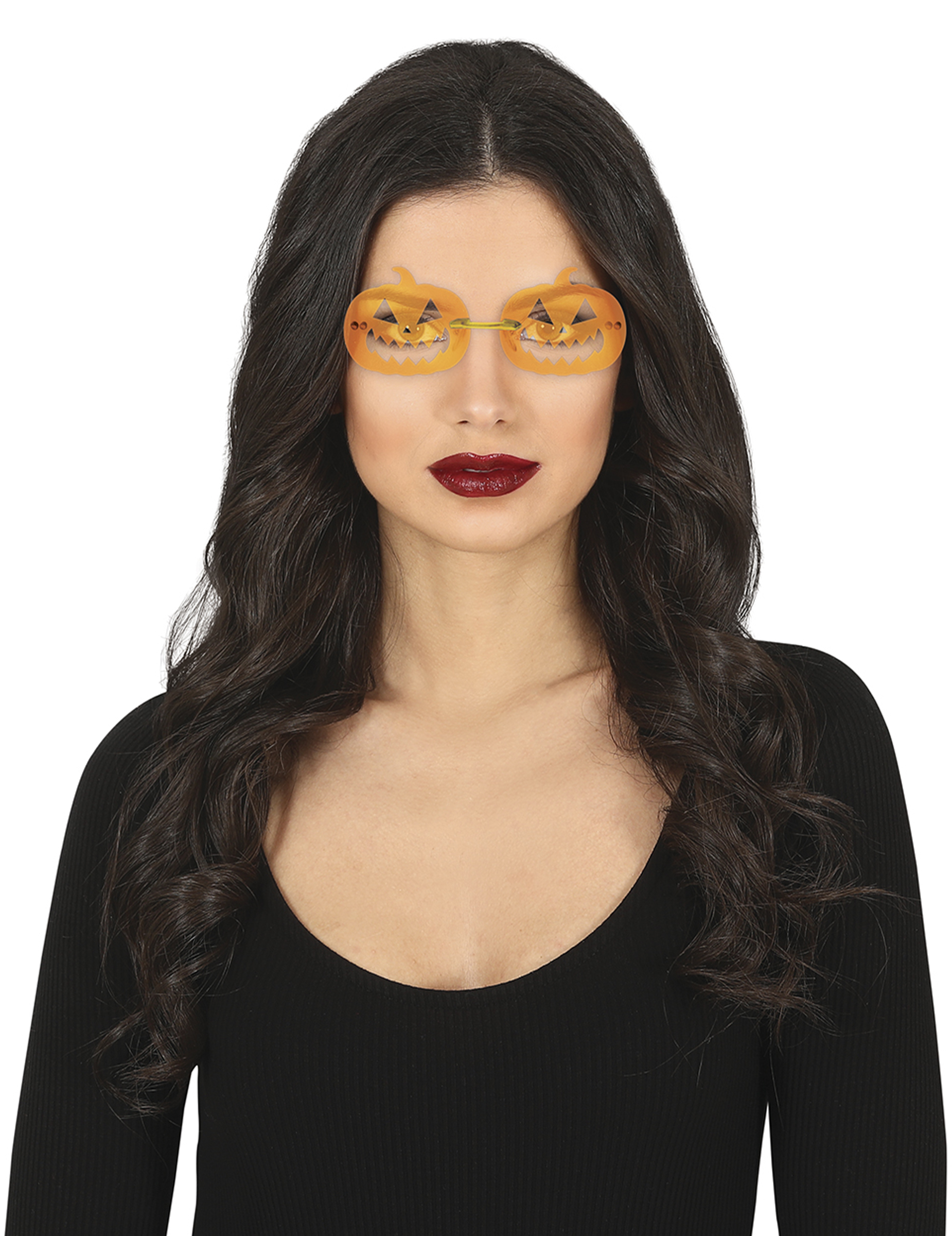 Lunettes citrouilles oranges adulte