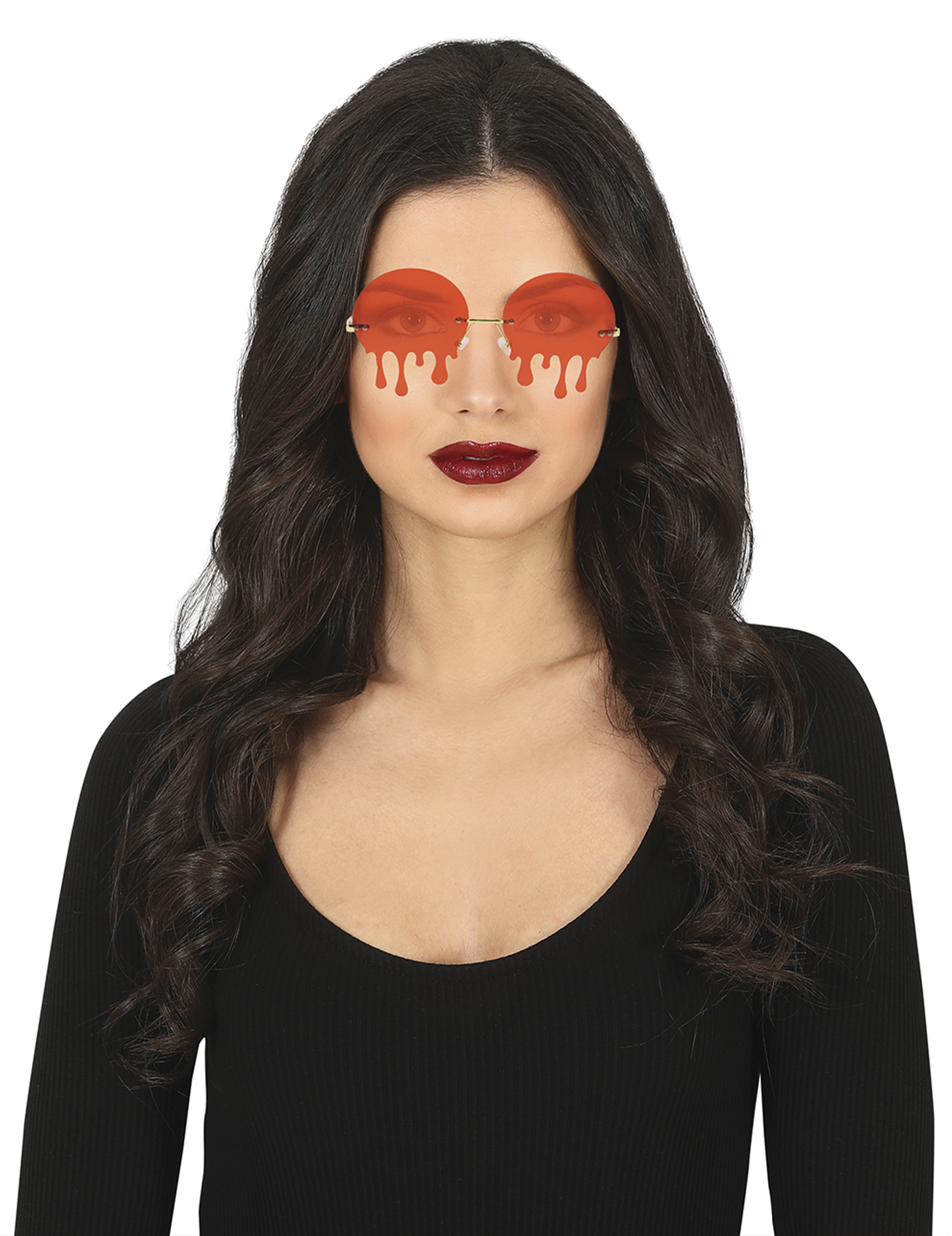 Lunettes gouttes de sang rouges adulte
