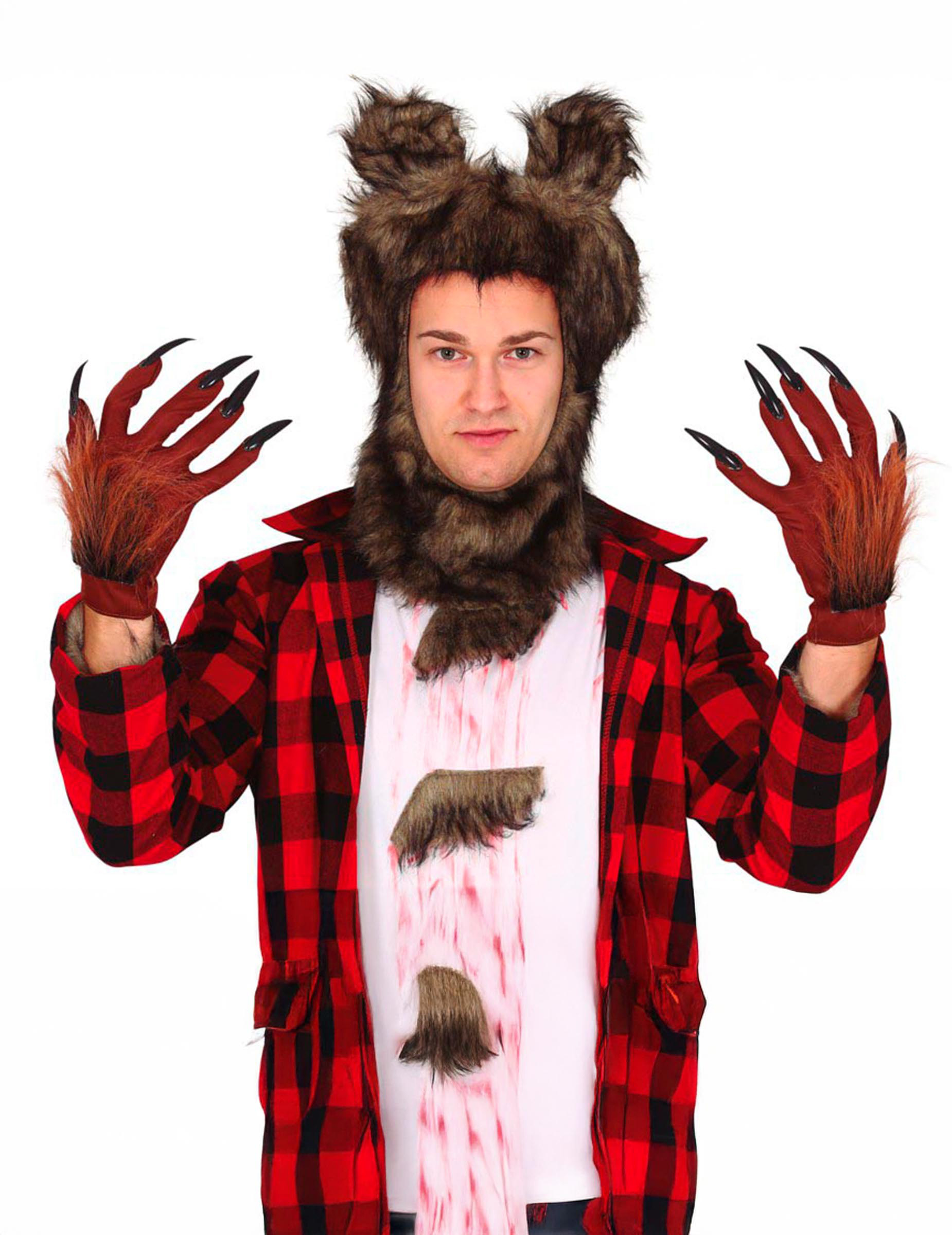 Gants de loup garou à griffes adulte