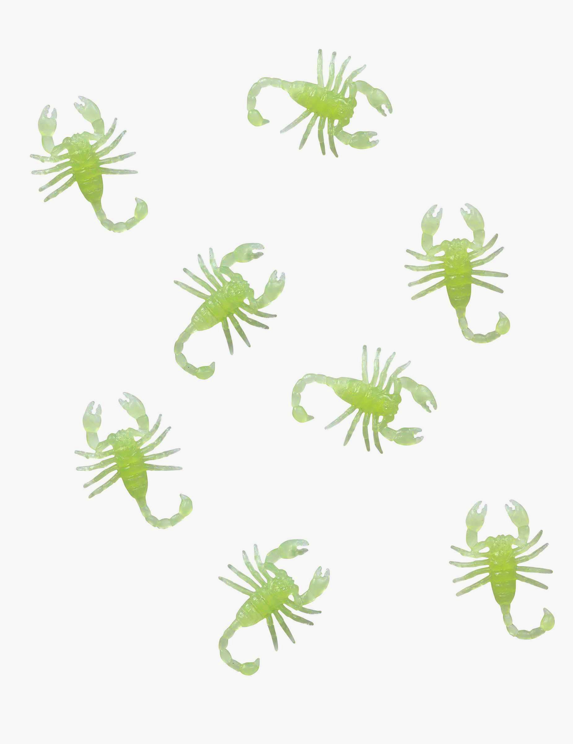8 Scorpions phosphorescents 5 cm