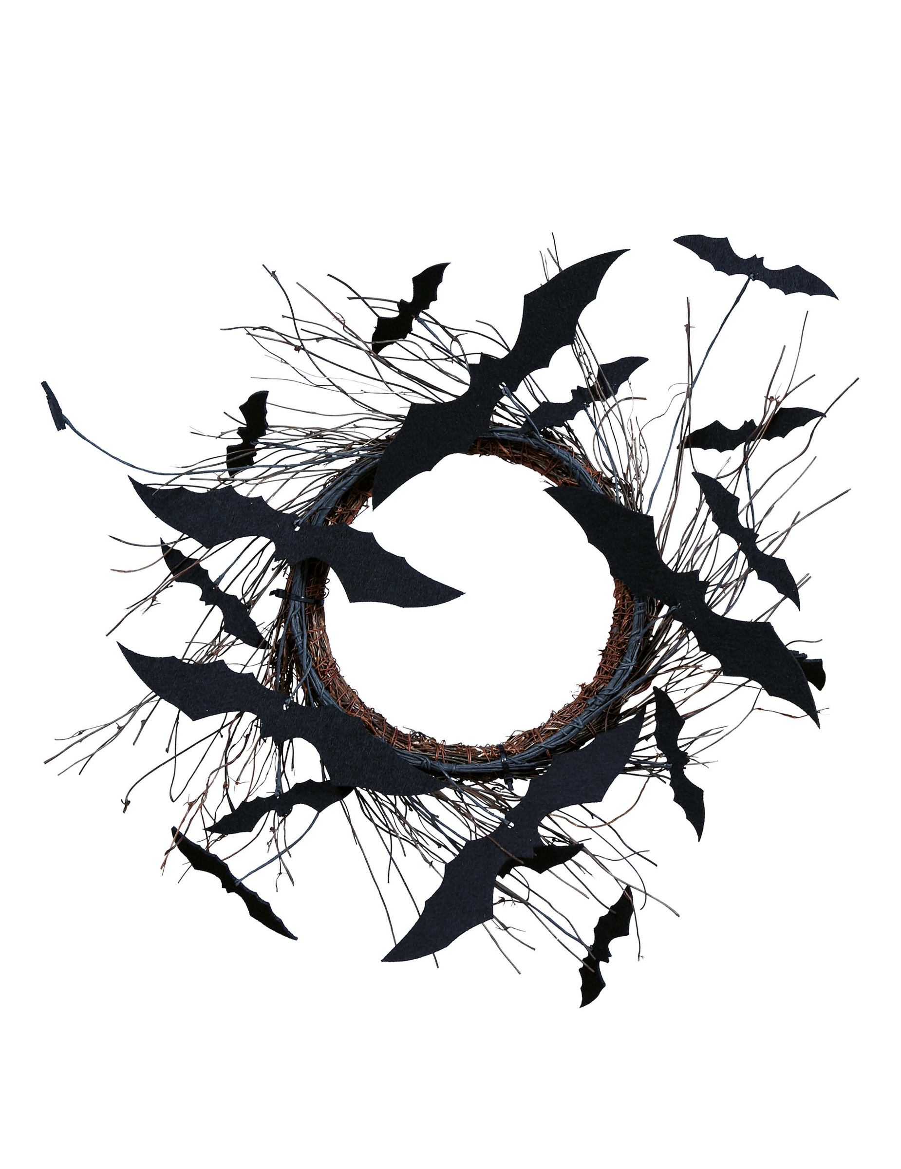 Couronne de porte chauve-souris 30 cm