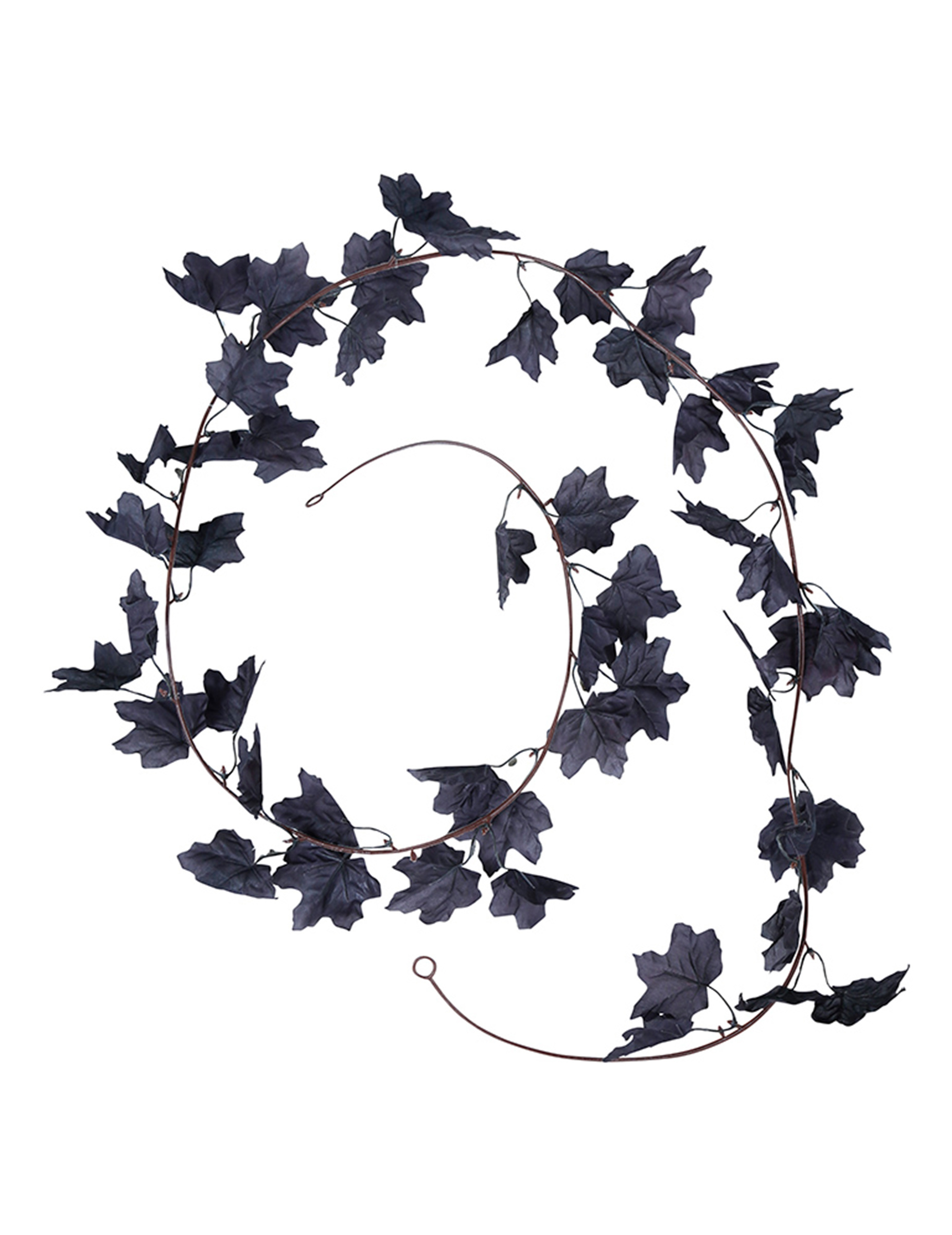 Guirlande feuilles noires 180 cm
