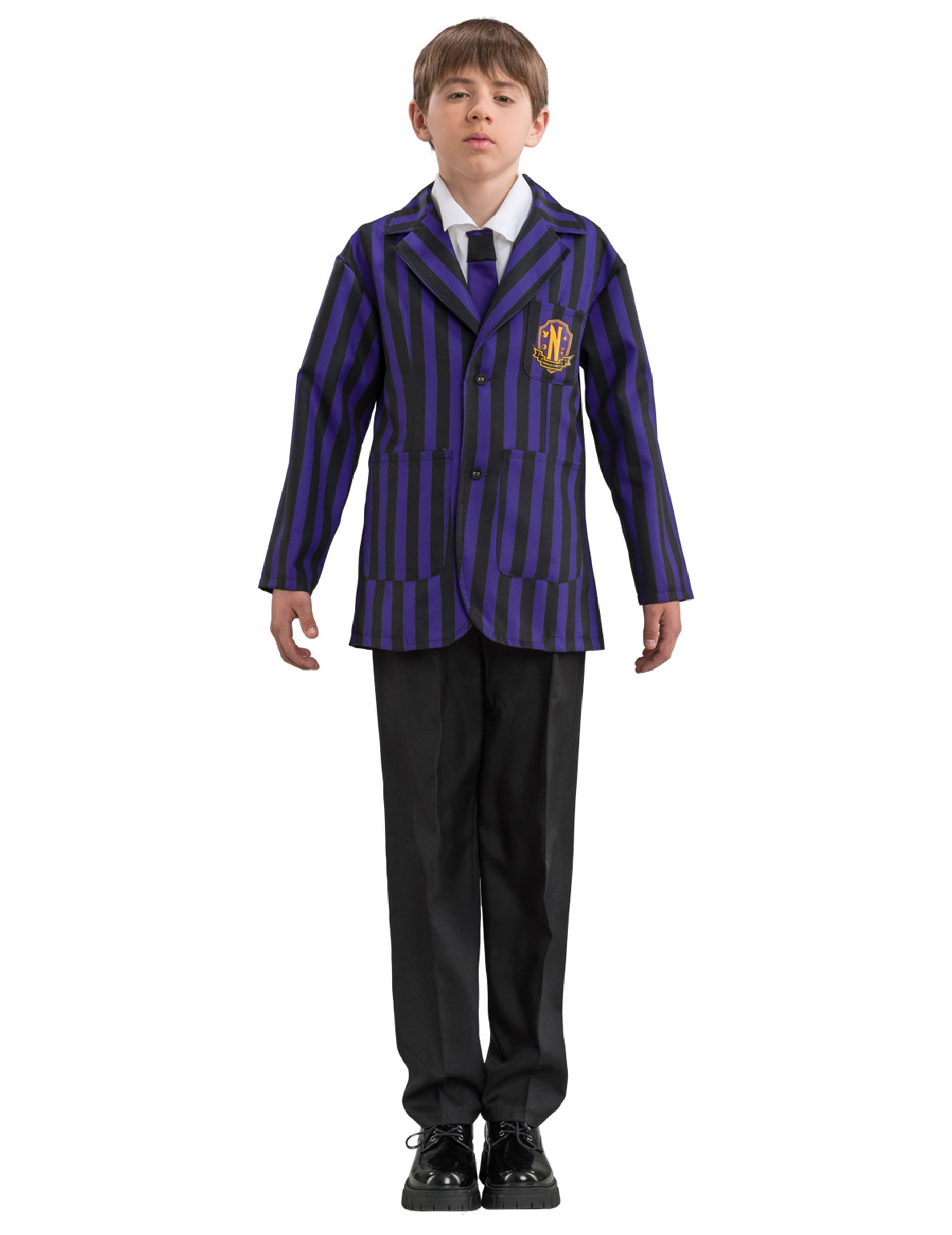 Déguisement uniforme scolaire Nevermore Wednesday garçon