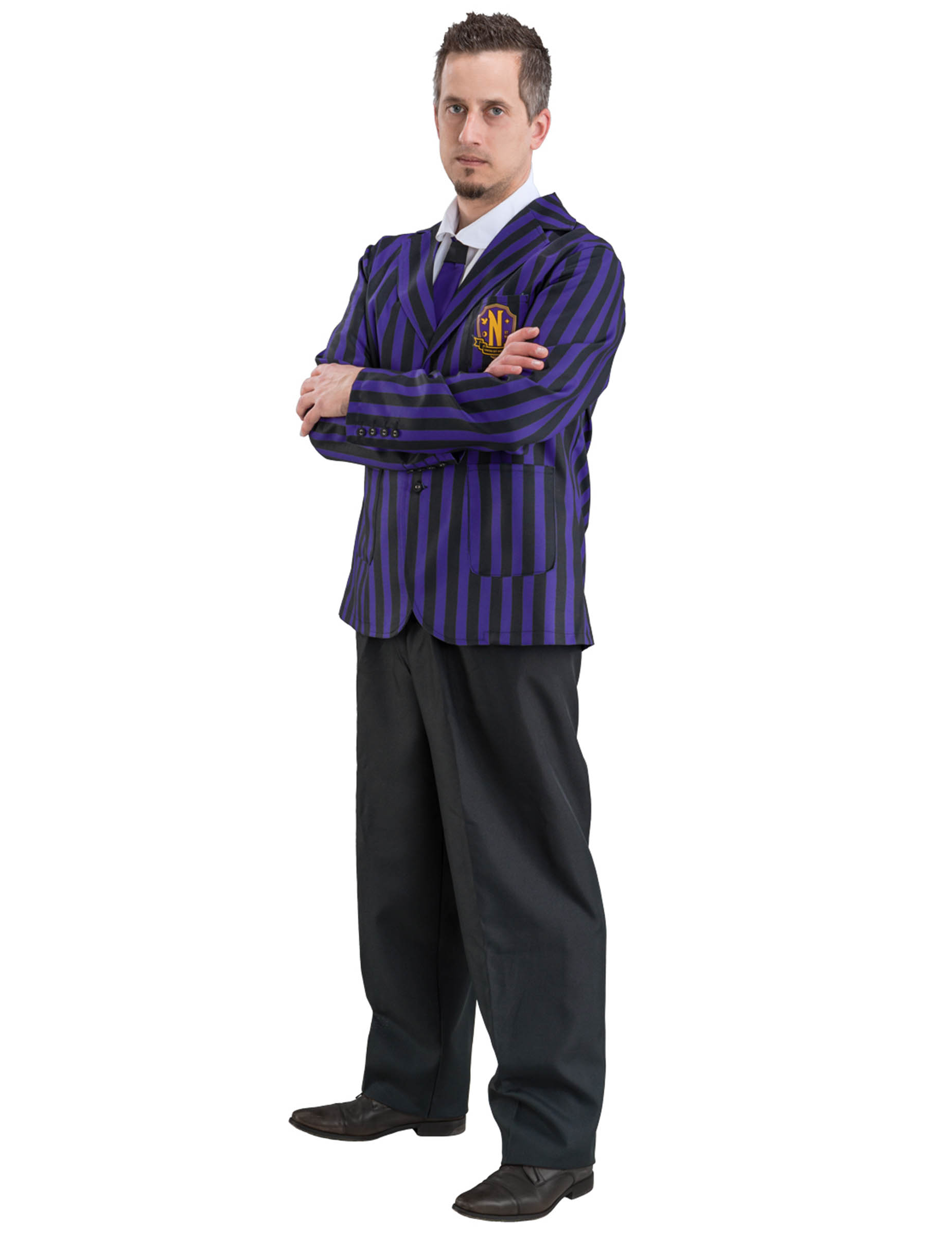 Déguisement uniforme scolaire Nevermore Wednesday homme