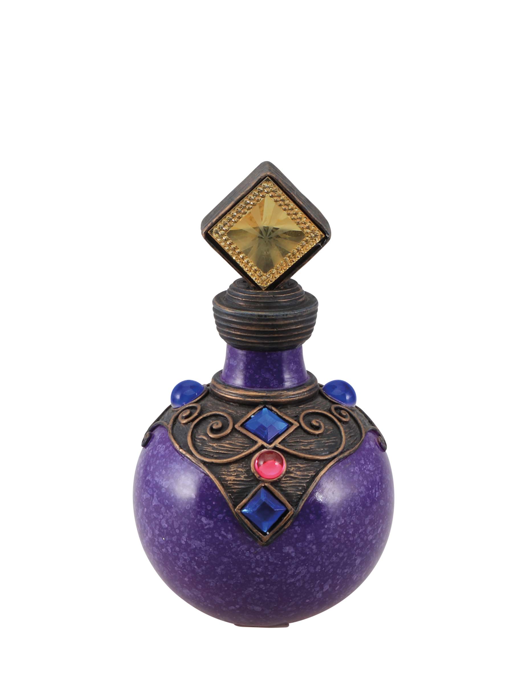 Flacon de potion violet  en résine 16,5cm