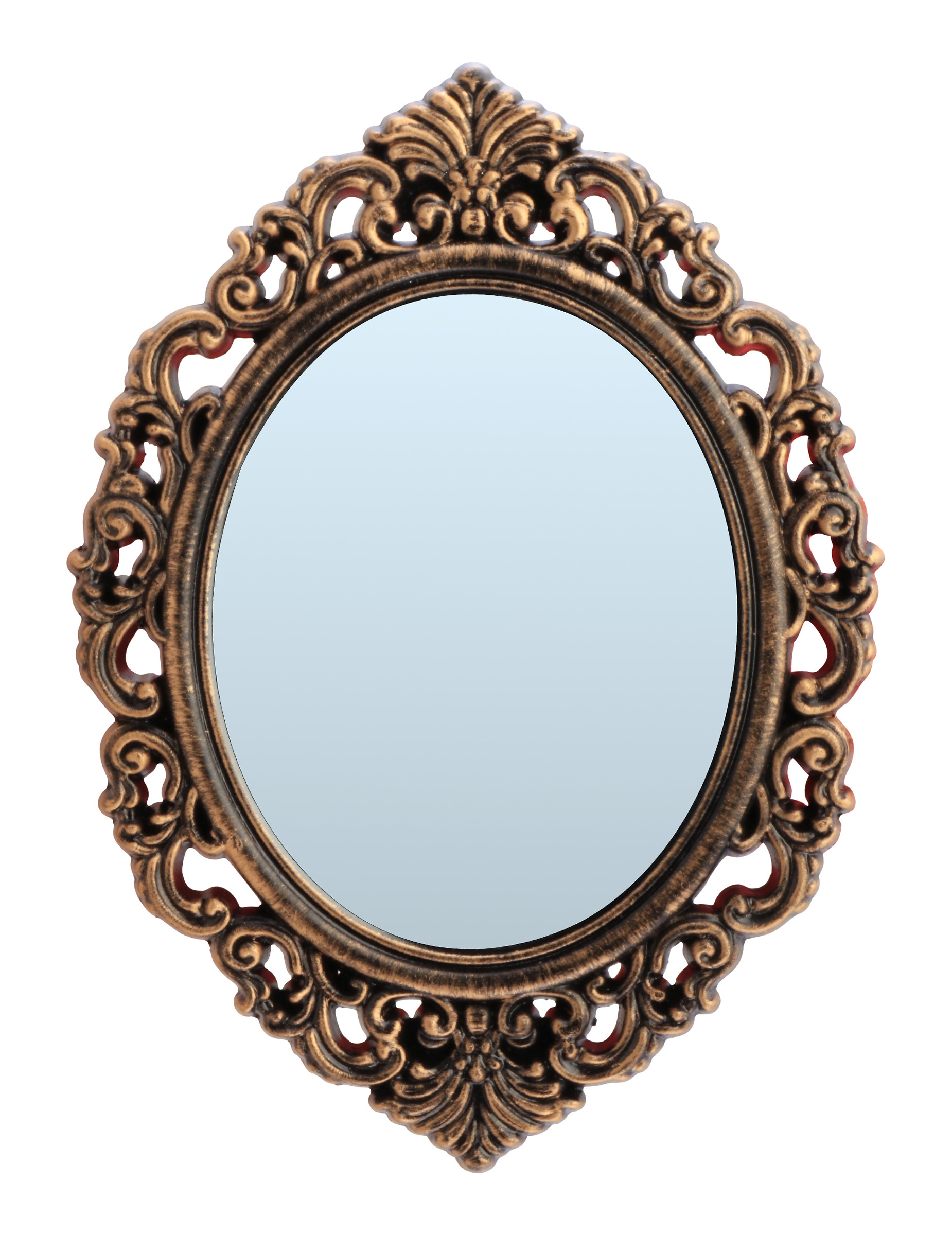 Miroir noir et bronze antique 40cm