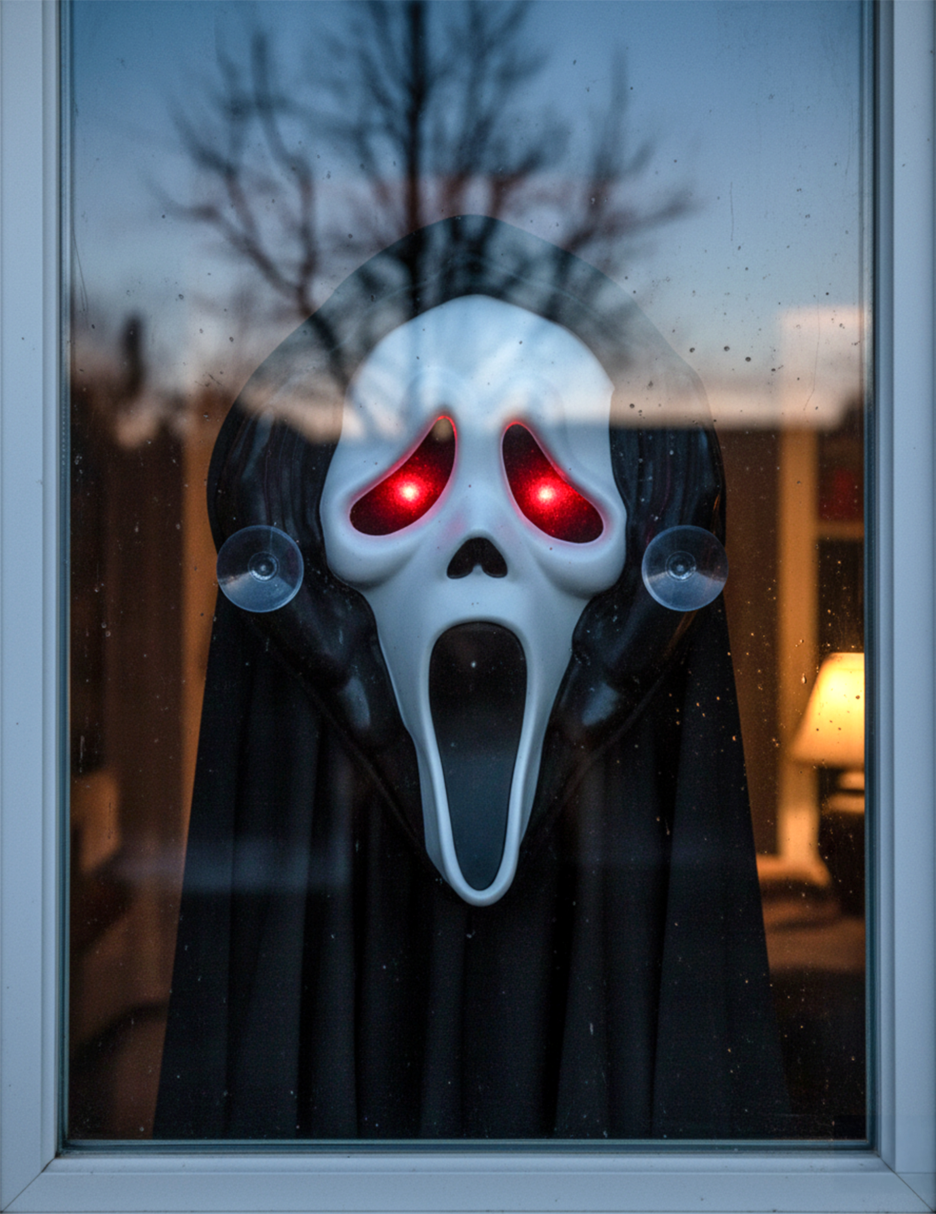 Décoration de fenêtre Scream lumineuse
