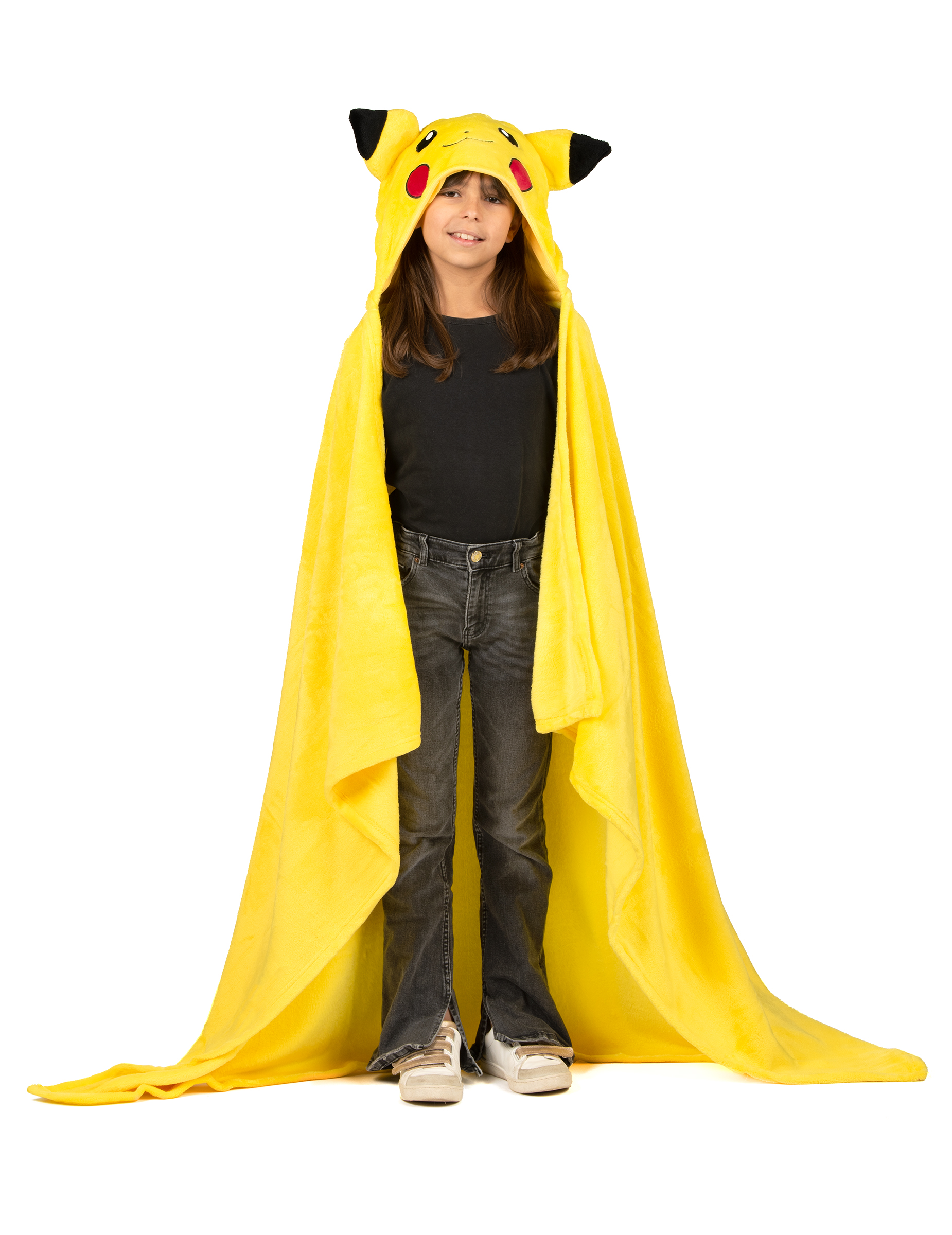 Déguisement Pikachu Plaid Polaire à Capuche Enfant Pokémon