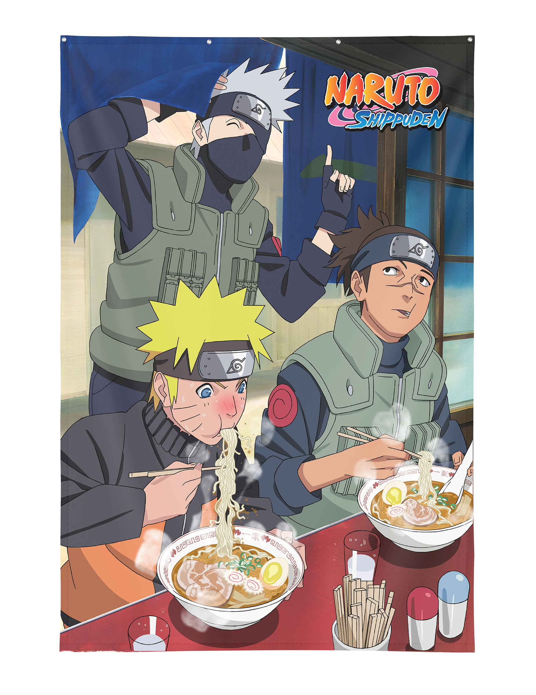 Décoration Murale Naruto Shippuden  Ramen Ichiraku 125×85 cm avec  illets métalliques