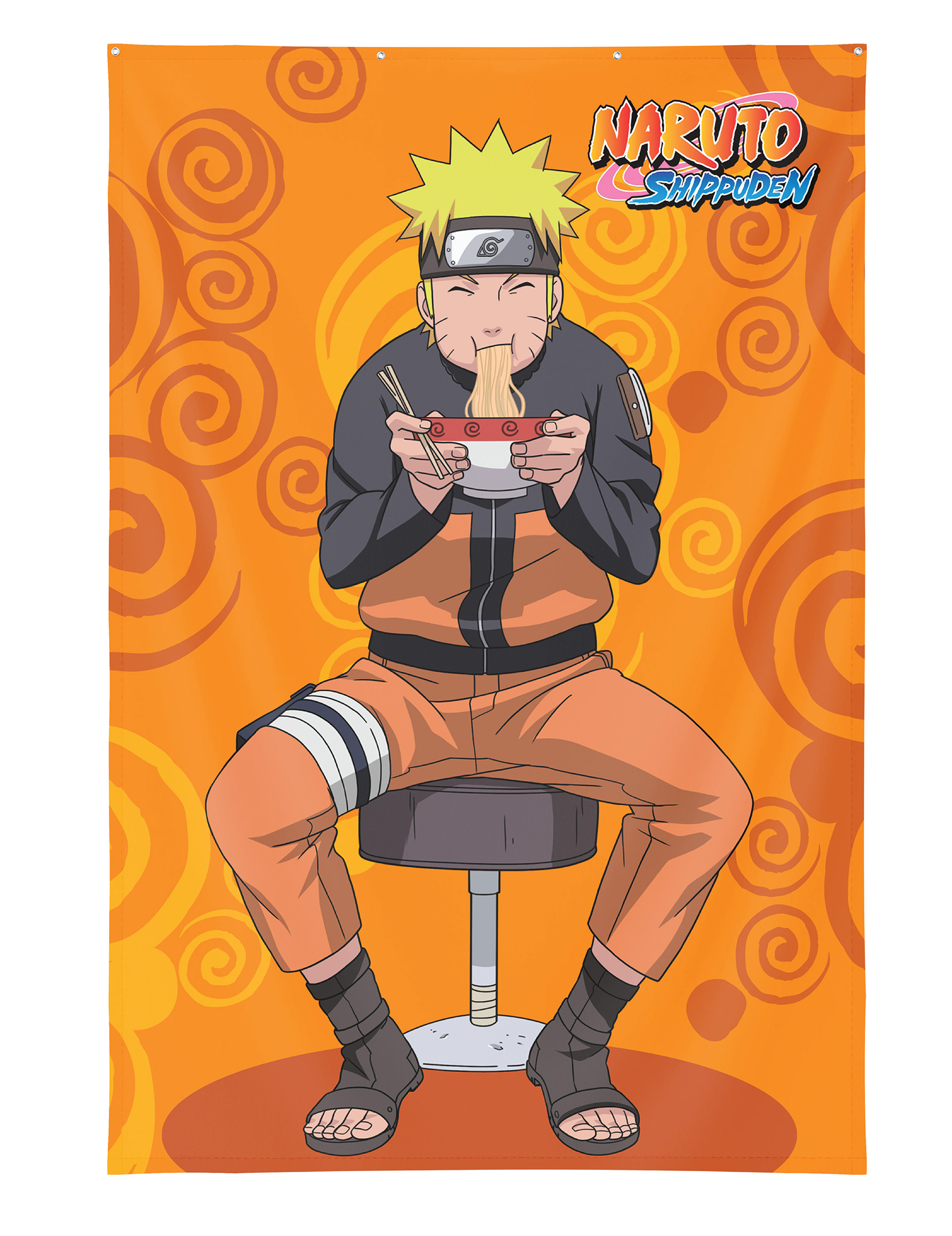 Décoration Murale Naruto Shippuden 125×85 cm avec  illets métalliques