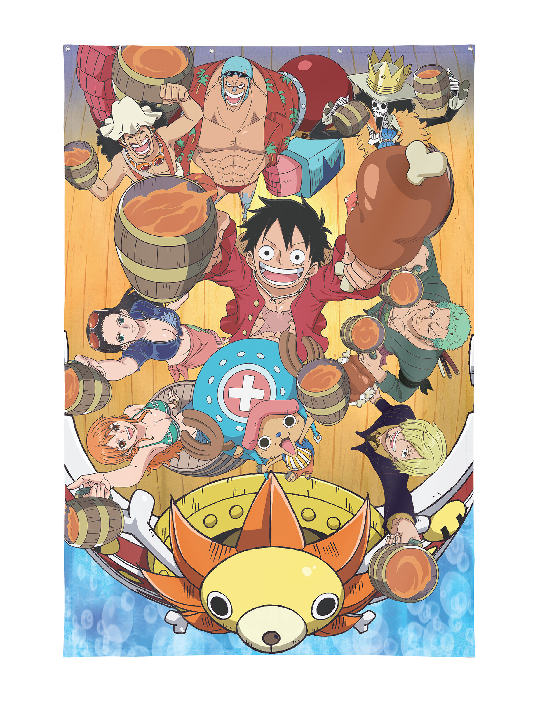 Décoration Murale One Piece 125×85 cm avec  illets métalliques